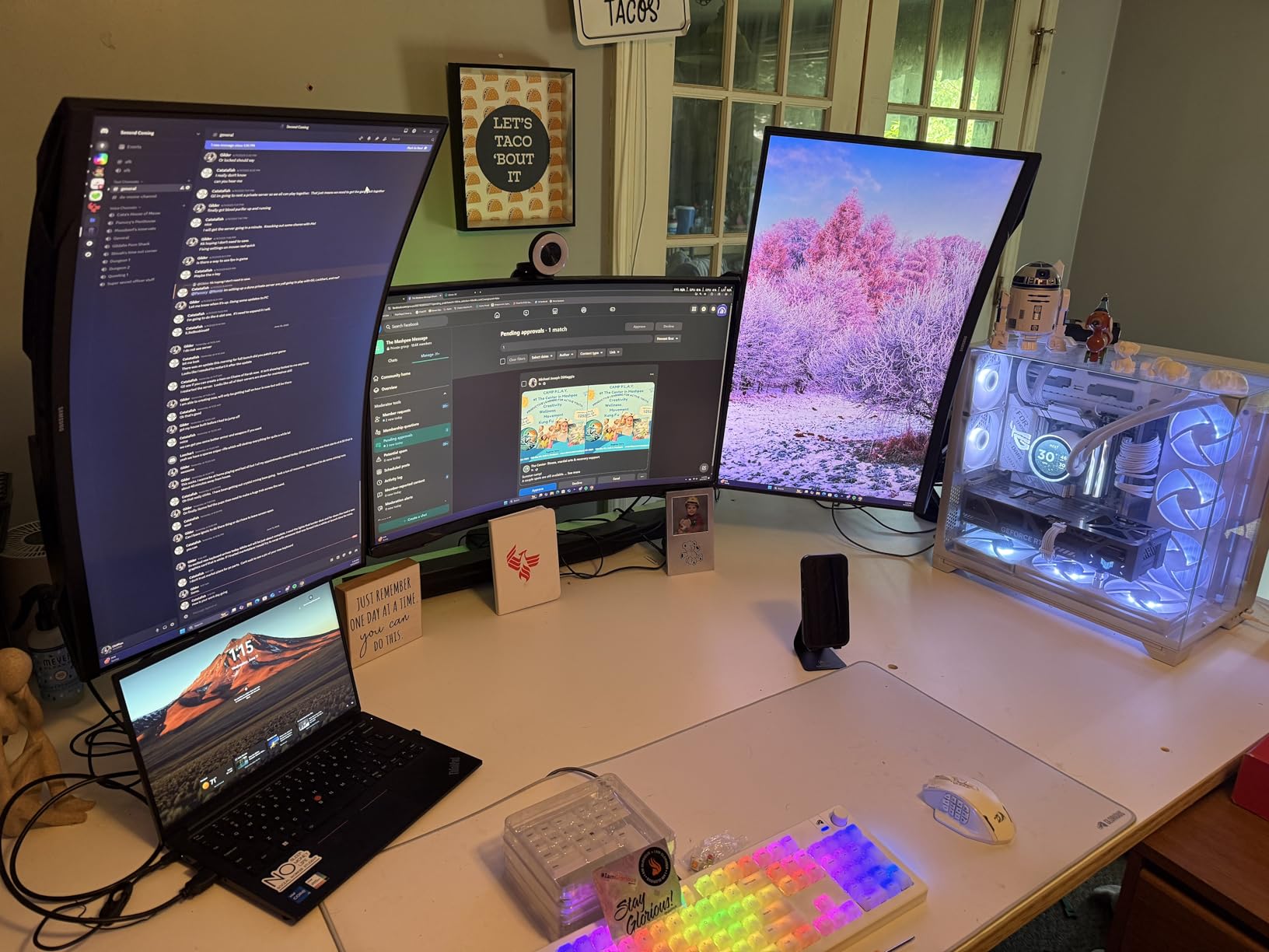 Triple Monitor Desk Mount for Computer Screens up to 32