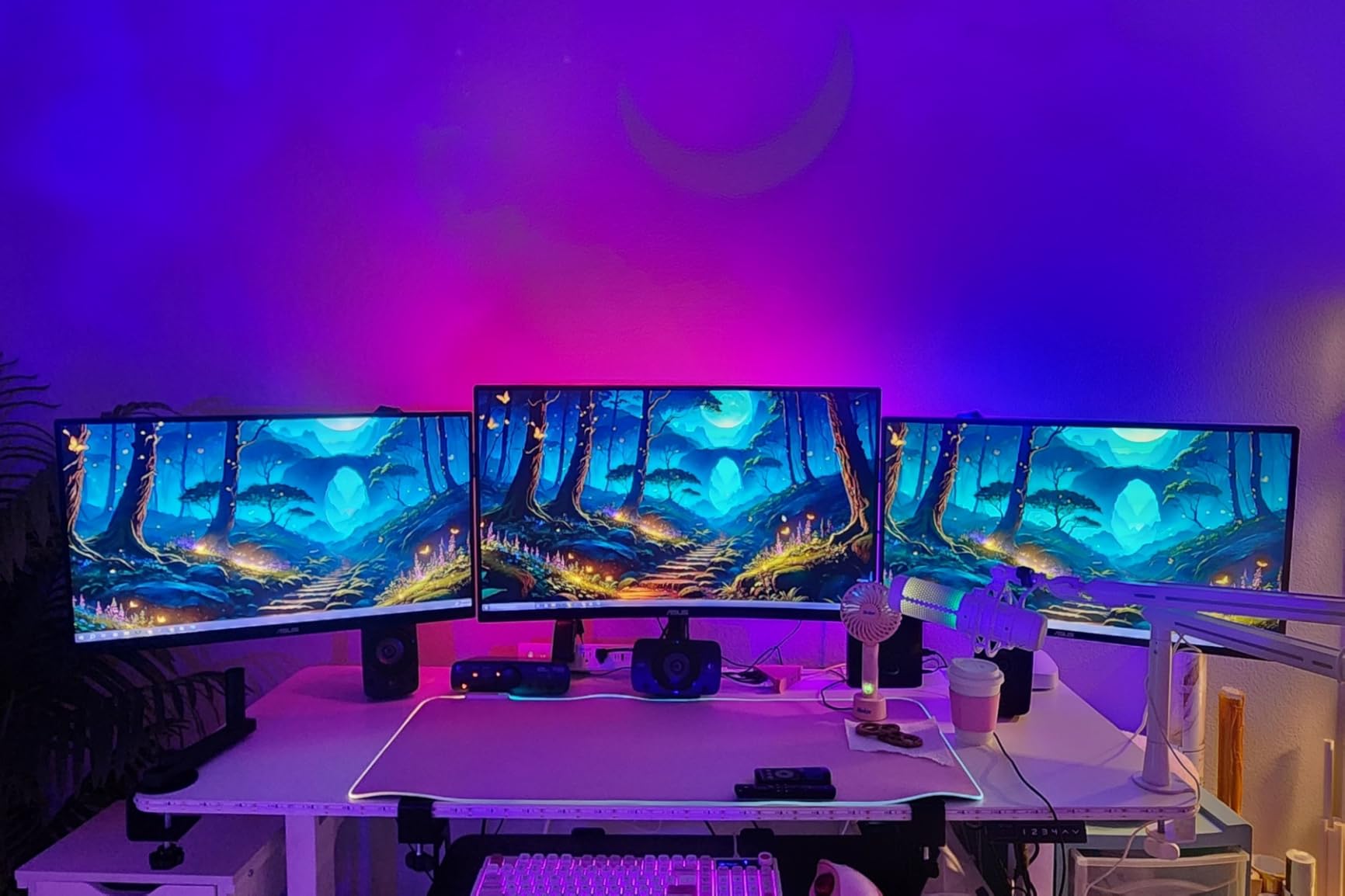 Triple Monitor Desk Mount for Computer Screens up to 32