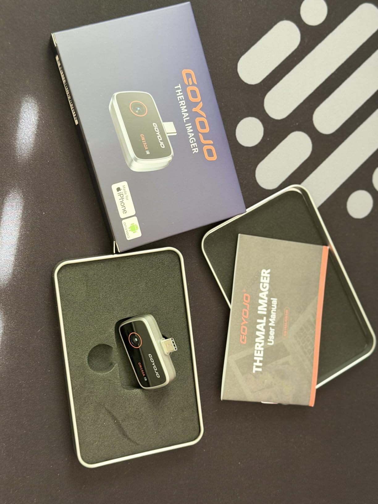 GOYOJO Thermal Imaging Camera for Android/iphone 15/16/17 iOS Series 192x192 IR Resolution- Water Leak Detection HVAC Electrical Plumbing, Automotive Repair, Home Inspection, DIY-USB-C Infrared Imager customer photo 1