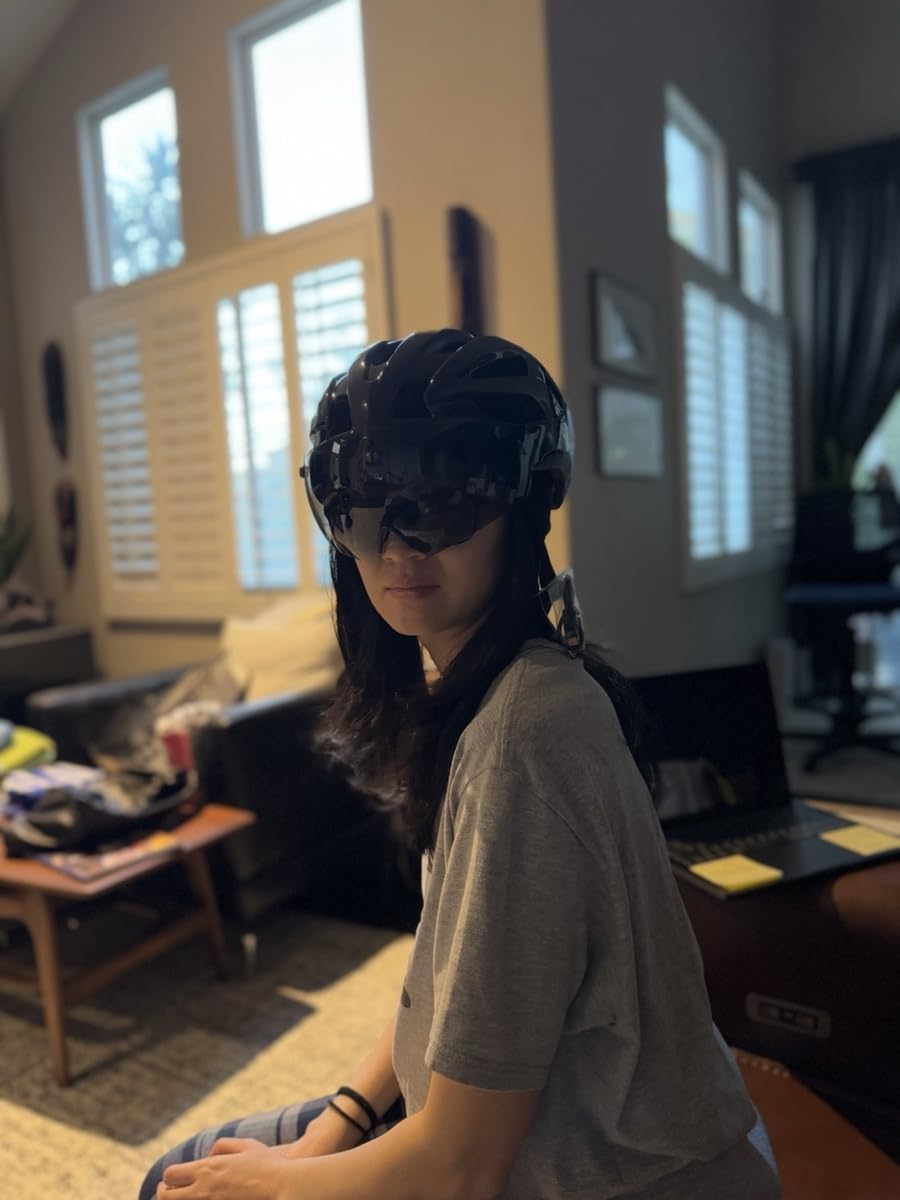 Bike Helmet Adult for Men, Lightweight Ebike Helmet with LED Light & Magnetic Goggles customer photo 2