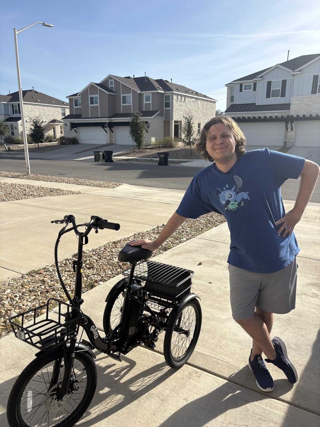 Qlife Triker Electric Bike, 750W/1200W Brushless Motor Folding Trike Ebike, 48V10.4AH Removable Battery, 3 Wheel Electric Bicycle, Up to 55 Mile 20 Tire Tricycle for Adults customer photo 2