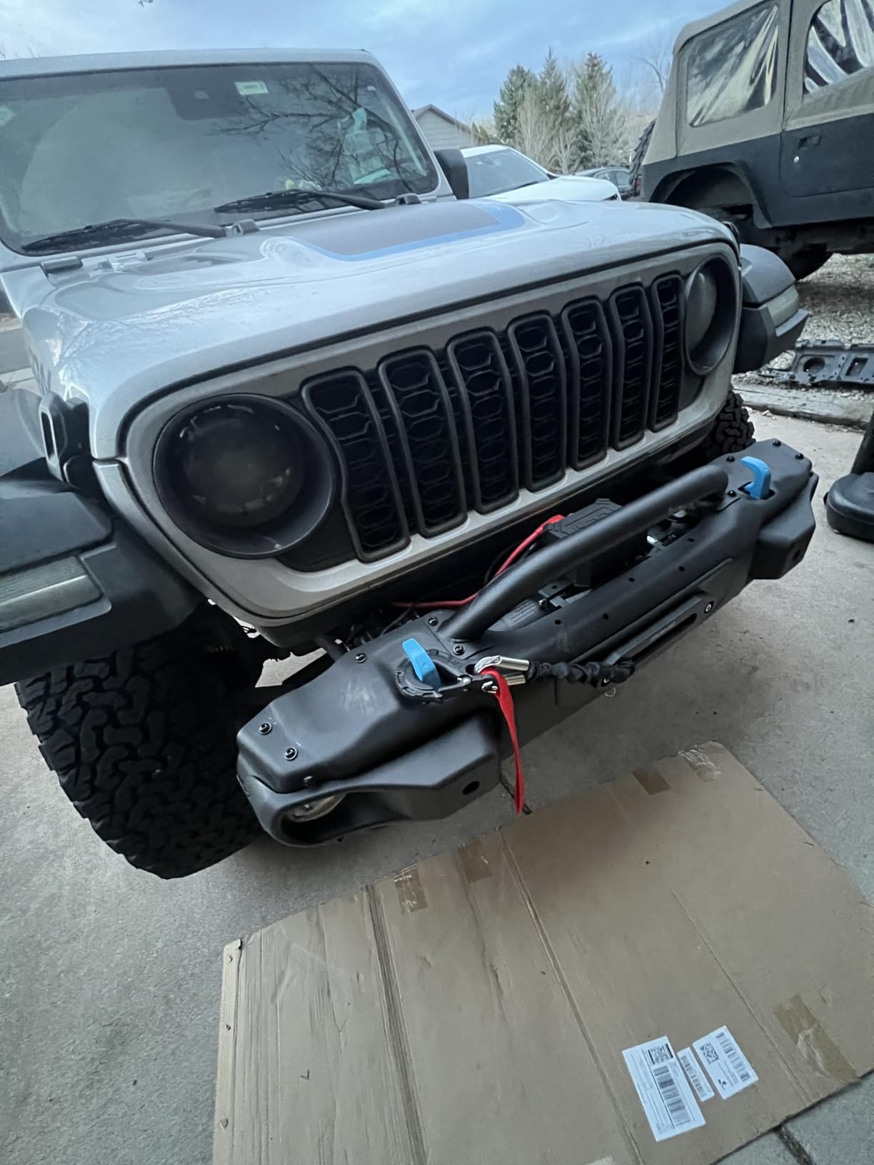 OPENROAD 12000 lbs Winch with Synthetic Rope and 2 Wireless Remotes - IP68 Waterproof 12V Electric Winch for Jeep, SUV, Truck & Trailer - Panther Series 3S customer photo 1