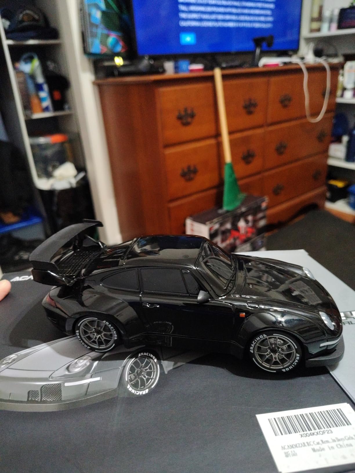 ACAMMZAR RC Drift Car Pro Upgraded with Gyro, 1:24 Full Proportional Remote Control Car, 25KM/H 4WD High Speed RC Cars with Lights, Extra Racing Tires, Vehicle for Adults Kids Boys Girls, Black customer photo 1
