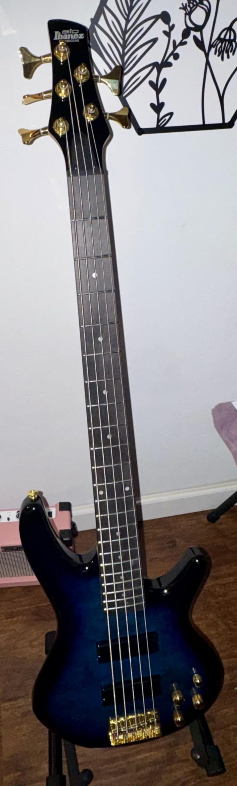 Ibanez GSR205PC GIO 5-String Bass Guitar, Purpleheart Fingerboard, Transparent Marine Burst customer photo 1