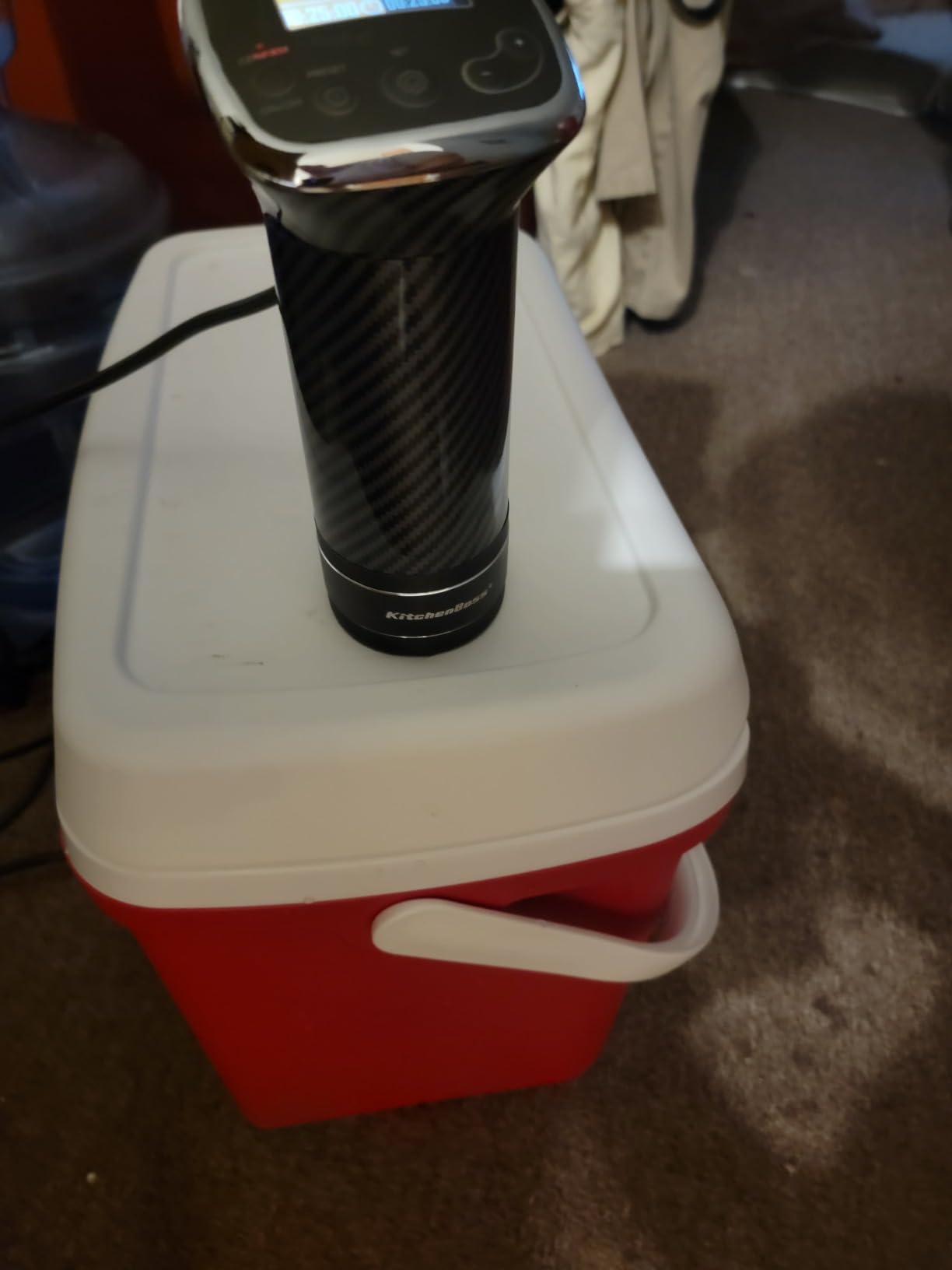 KitchenBoss Wifi Sous Vide Cooker: Sous Vide Machine Ultra-quiet 1100W Precision Cooking Machine Built-in TFT Recipes, IPX7 Waterproof customer photo 1
