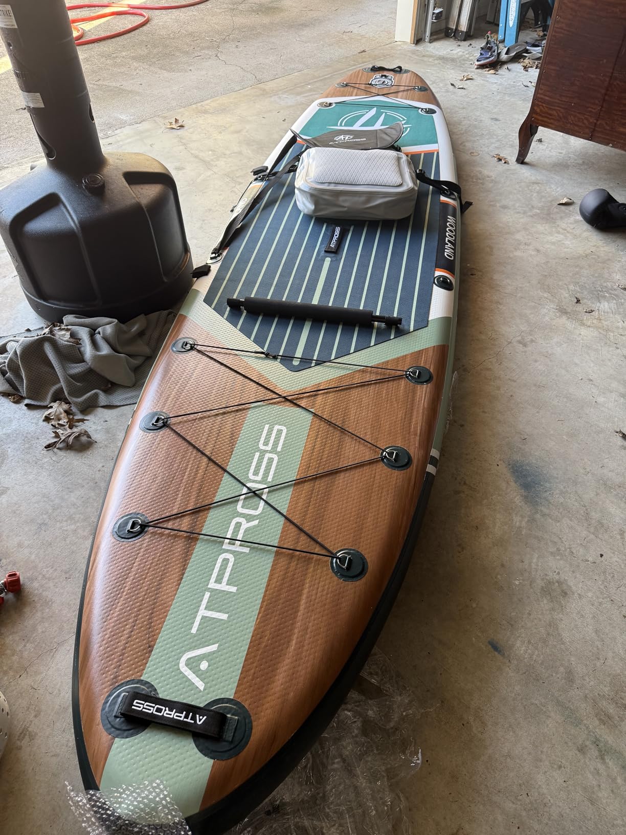 12'x36 Inflatable Paddle Board, 500lbs Extra Wide Stand Up Paddleboard for Adults with Premium SUP Accessories Kit & Backpack, Blow Up Kayak Non-Slip Stable Deck Boat for Yoga Fishing Surf customer photo 2