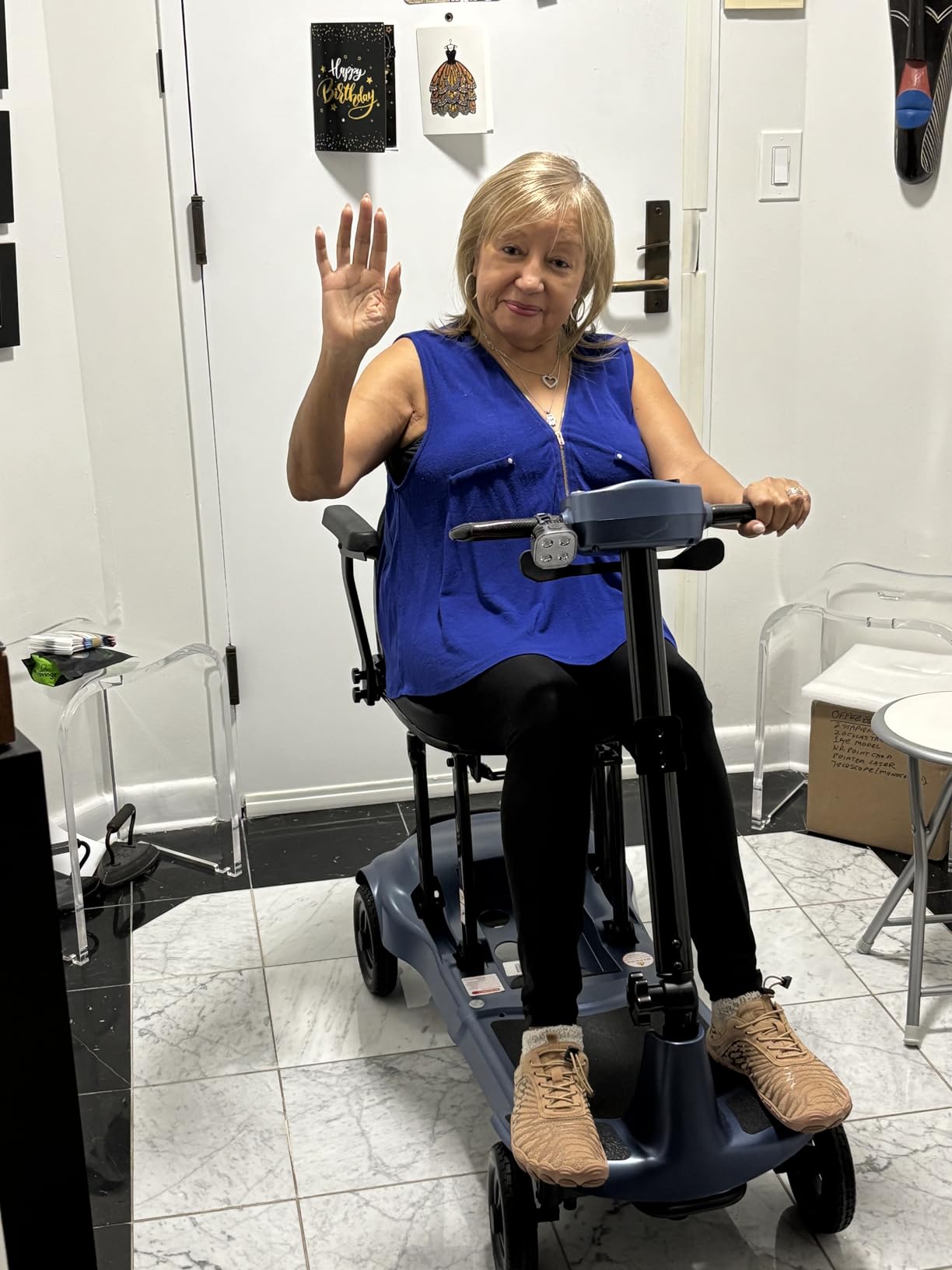 Mobility Scooters for Adults & Seniors - Ultra Lightweight 27.5 lbs Carbon Fiber Folding Electric Scooter - Airlines Approved All-Terrain Portable Scooter with Basket and Charger Included customer photo 2