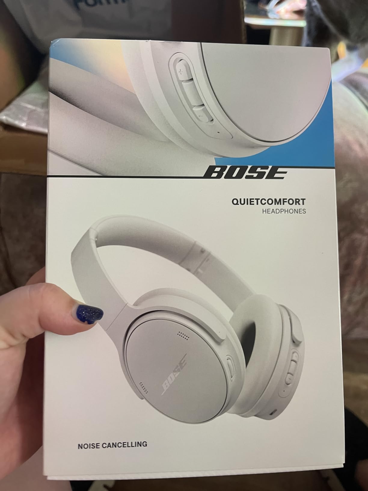 Bose QuietComfort Headphones - Wireless Bluetooth Headphones, Active Over Ear Noise Cancelling and Mic, USB-C Charging, Deep Bass, Up to 24 Hours of Playtime, Twilight Blue - Limited Edition Color customer photo 2