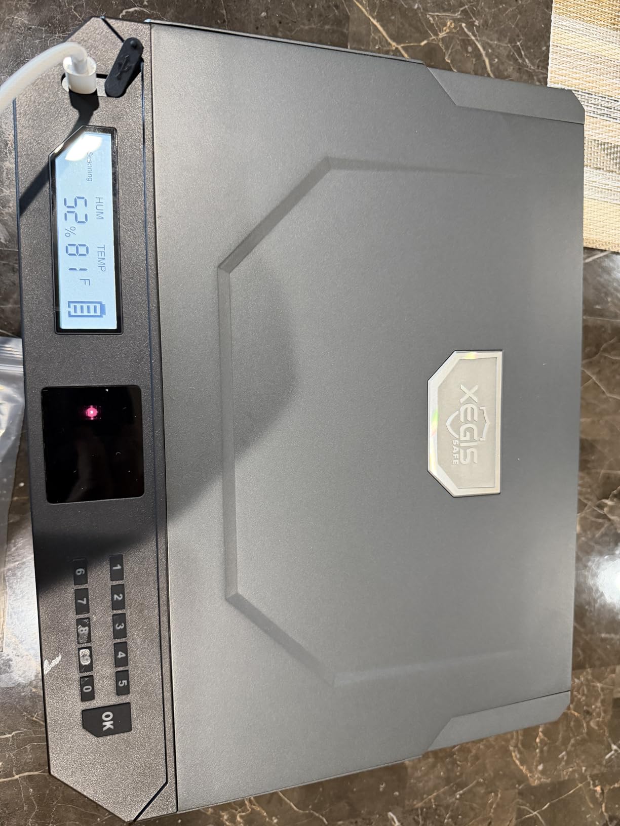 Palm Vein Biometric Gun Safe - Lifetime Investment: End Fingerprint Failures! Meets CPSC/ATF Stds & Childproof | 0.1s Contactless Access | Unlocks in Darkness | Pistol Safe for Nightstand, Car, Home customer photo 1