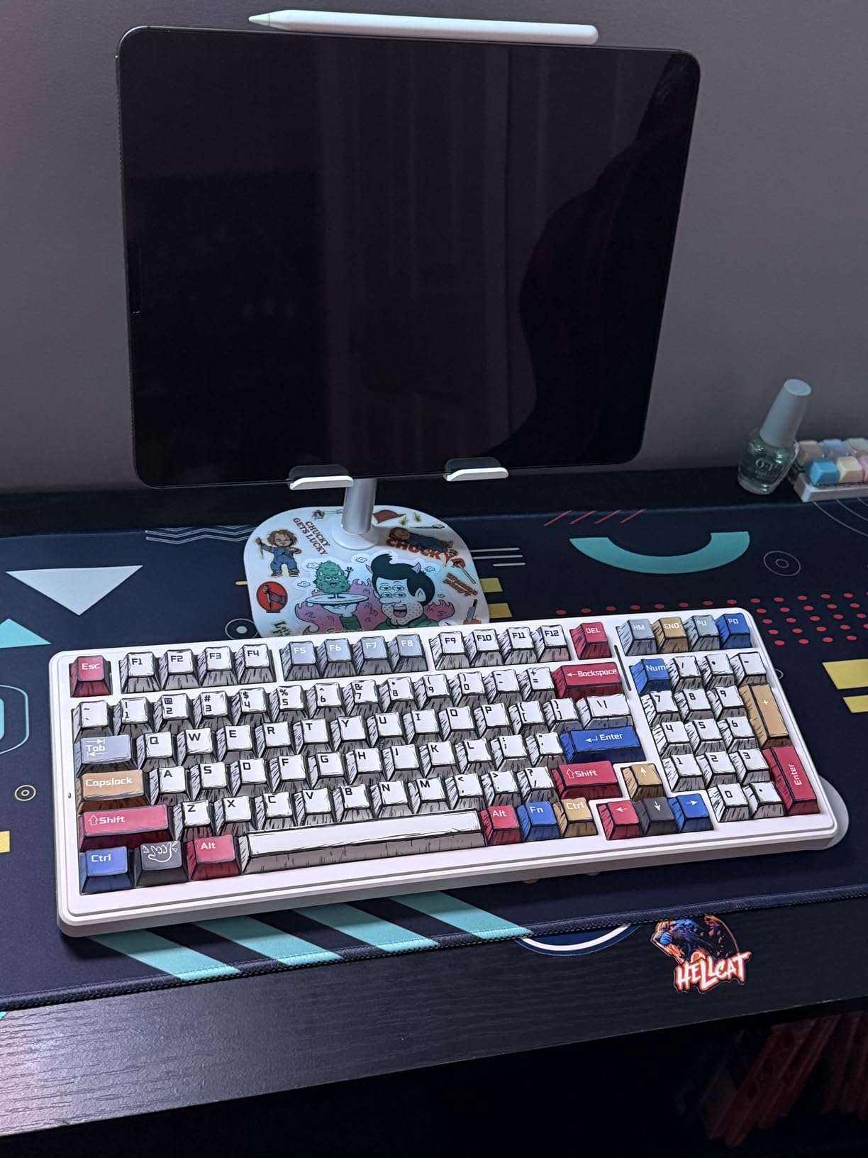 Aula F99 Mechanical Gaming Keyboard, Wireless Creamy Keyboard Hot Swappable Custom Keyboards Rechargeable, Tri-Mode BT5.0/2.4GHz/USB-C, Pre-lubed Linear Switches, RGB Backlit, Gasket Structure customer photo 2