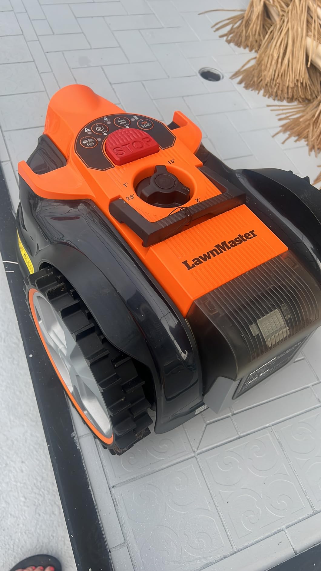 LawnMaster OcuMow VBRM601YCM MAX Perimeter Wire Free Robot Lawn Mower Cuts Small Lawns 2000-3500 Square Feet with Optical Navigation, Obstacle Avoidance, Low Noise and No Go Function customer photo 1