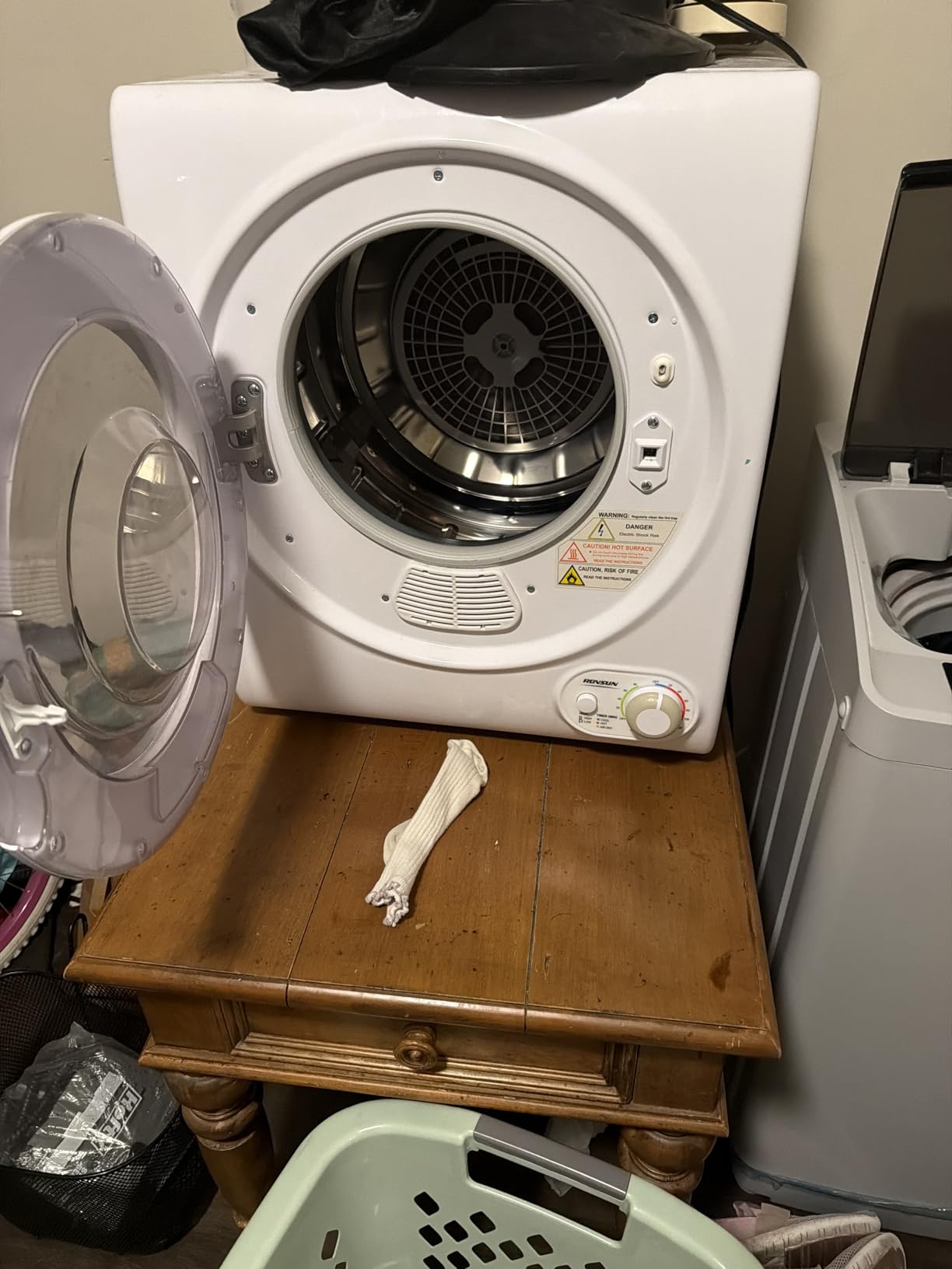 ROVSUN 17.8LBS Full Automatic Washing Machine and 1.5CuFt Portable Clothes Dryer Set, Compact Laundry Washer and Dryer Combo Set with Stainless Steel Inner Tub, for Apartment, Dorms, Home customer photo 2