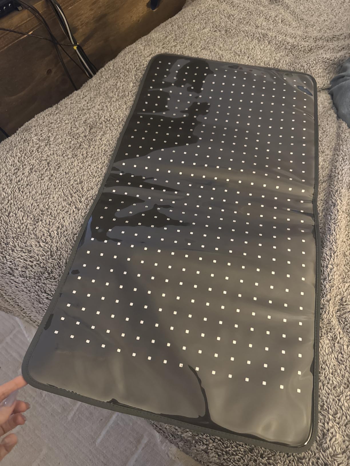 Comfytemp 33'' x 17'' Red Light Therapy Mat for Body, 480 LEDs Flexible Near Infrared Light Therapy Pad, 660nm & 850nm Light Blanket for Back Belly Knee Joints Muscle, 65W customer photo 2