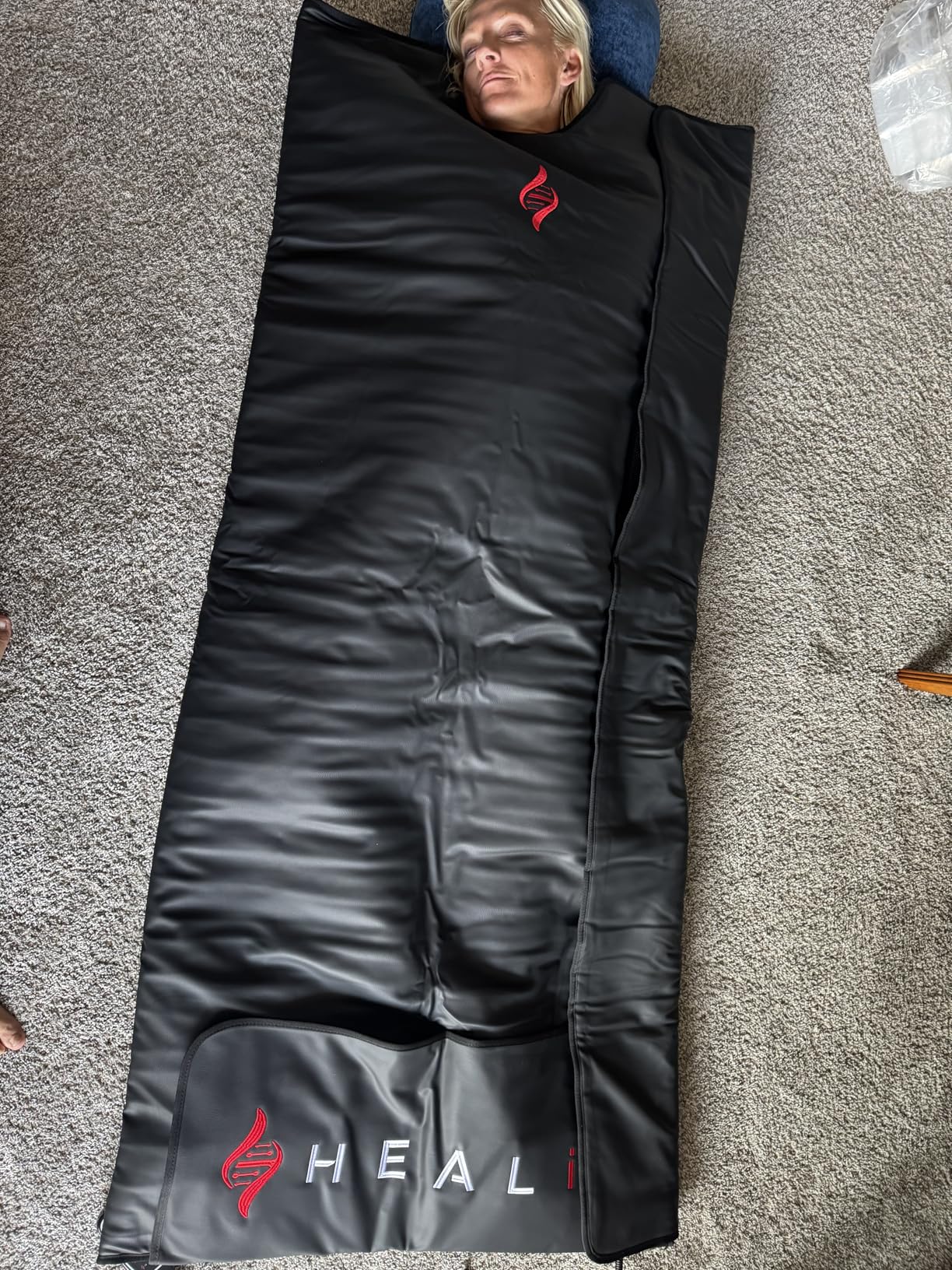 Healix Infrared Sauna Blanket Zero EMF | Portable Home Sauna Blanket for Relaxation & Wellness | Far Infrared Heating, Adjustable Temp (77-176°F) customer photo 1