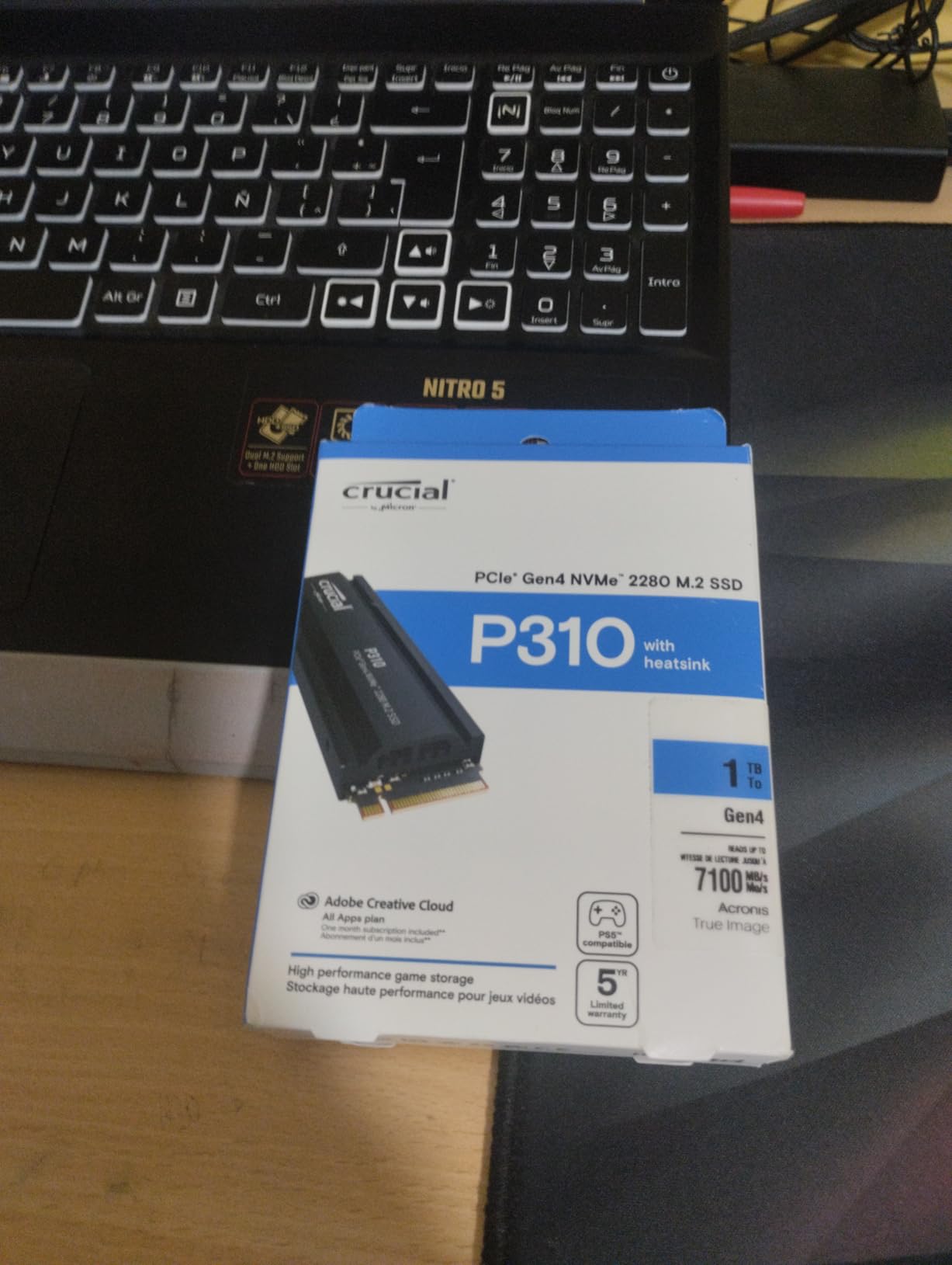 Crucial P310 2280 4TB PCIe Gen4 NVMe Gaming PS5 SSD with Heatsink, Up to 7,100MB/s, PlayStation5, Laptop & Desktop (PC) Compatible, Solid State Drive - CT4000P310SSD5-01 customer photo 2