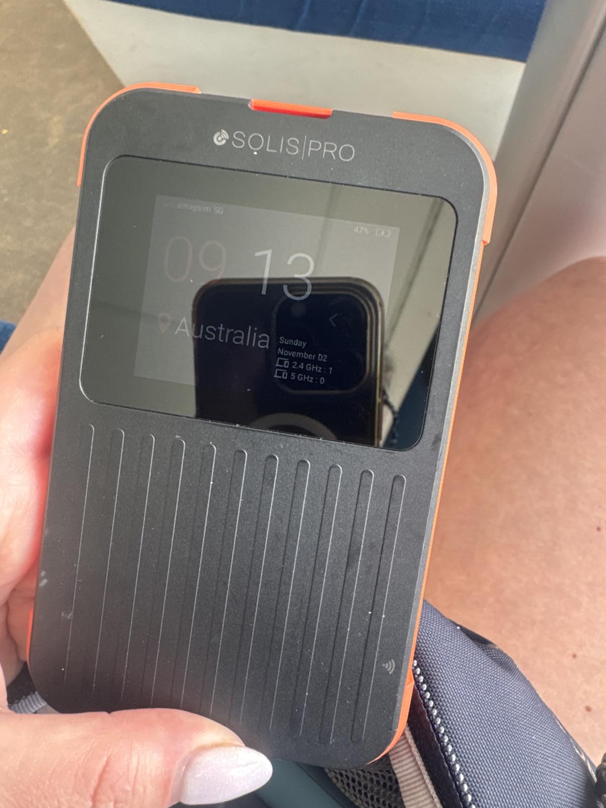 Solis Pro - Mobile 5G Hotspot and Power Bank, Bundle Includes Lifetime Data (12GB Per Year) and 10GB Global Data, Multi-Carrier, Wi-Fi 6E in 140+ Countries, No Contract, Portable Internet by SIMO customer photo 1
