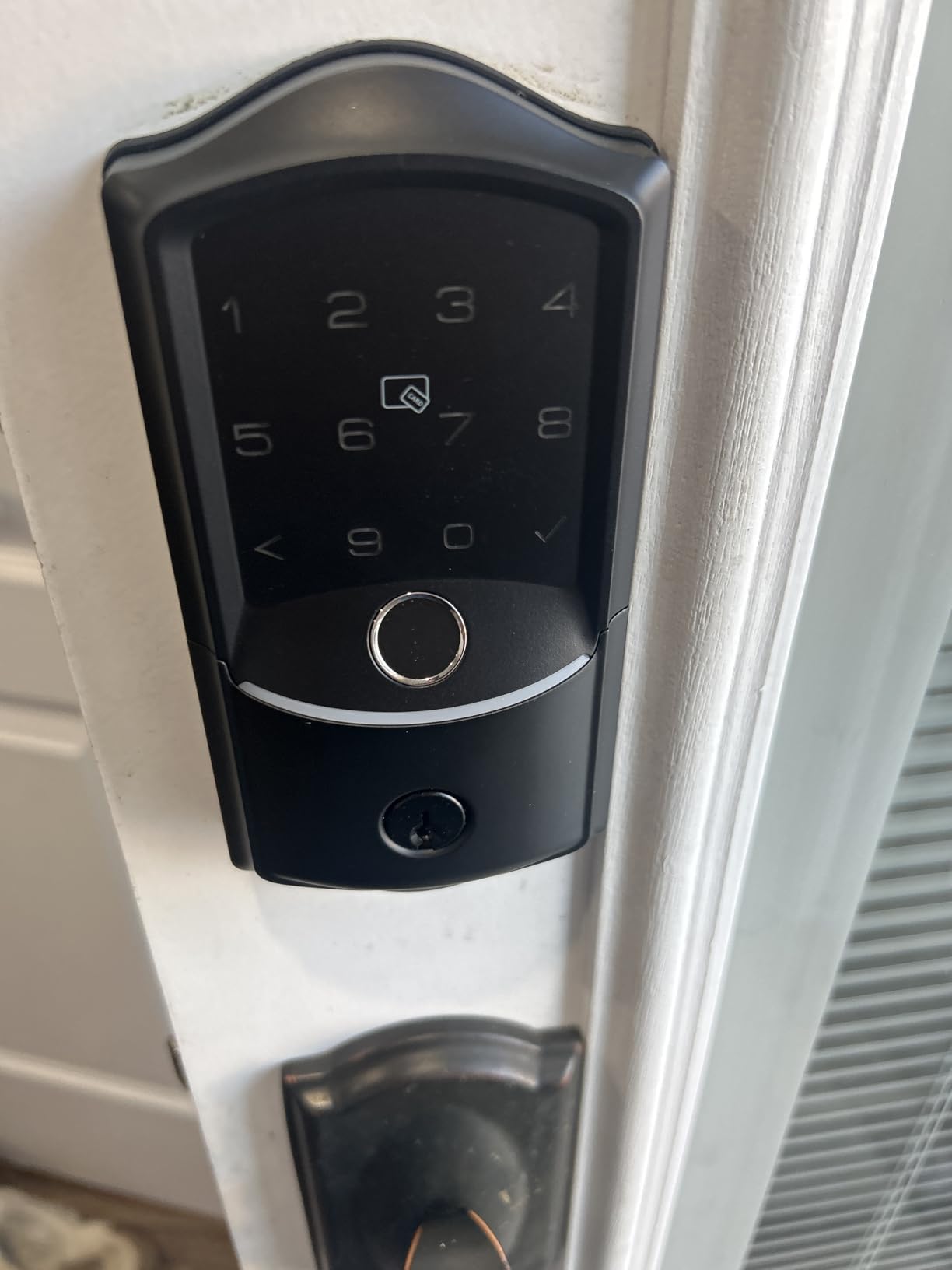 Veise VE027 Built-in Wi-Fi Smart Lock, Fingerprint Keyless Entry Front Door Lock, App Remote & Voice Control, No Hub Needed, Touchscreen Keypad Deadbolt, IP65 Waterproof, BHMA Grade 3, Matte Black customer photo 2