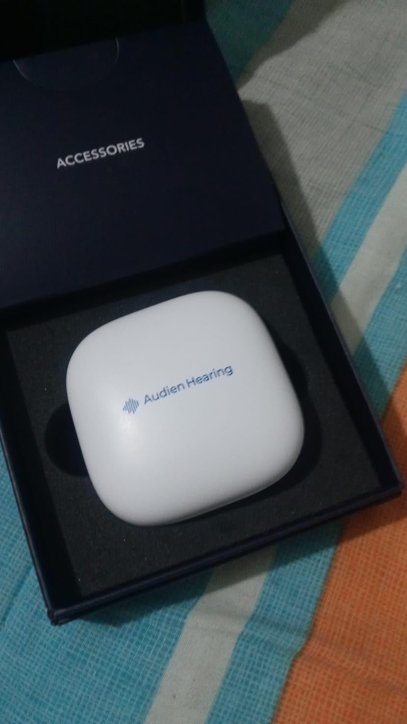 Audien Atom One OTC Hearing Aids - Wireless, Rechargeable, and Comfortable | Clear Sound in a Small, Discreet Design for Seniors & Adults with Hearing Loss customer photo 2