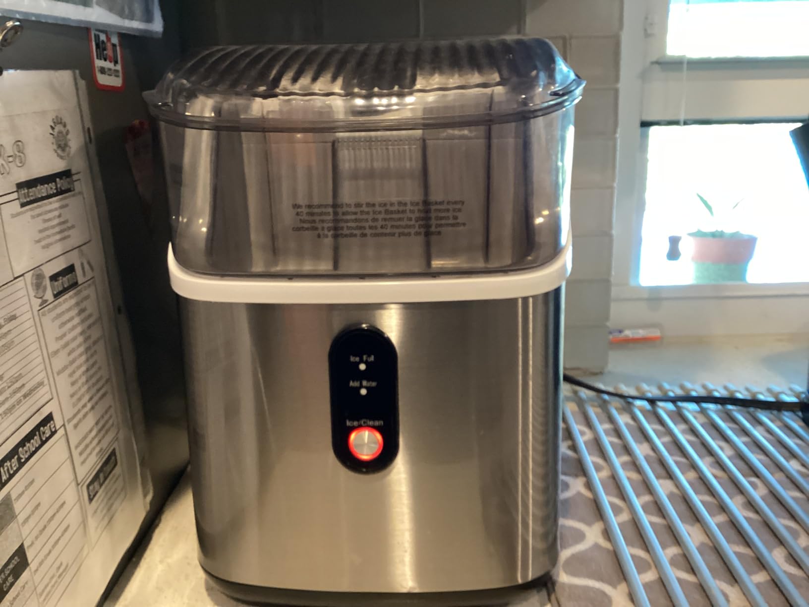 Kismile Nugget Ice Makers Countertop, Portable Ice Machine with Crushed Ice, 35lbs/Day, Self-Cleaning, One-Click Operation for Home Use customer photo 1