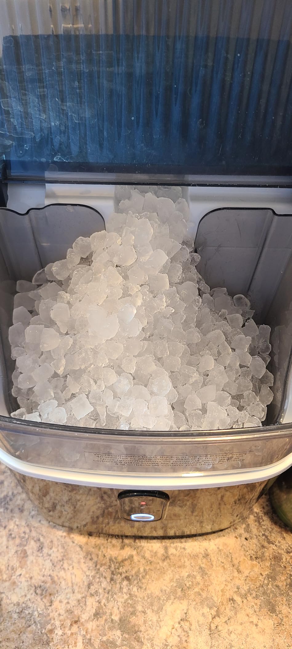 Kismile Nugget Ice Makers Countertop, Portable Ice Machine with Crushed Ice, 35lbs/Day, Self-Cleaning, One-Click Operation for Home Use customer photo 2