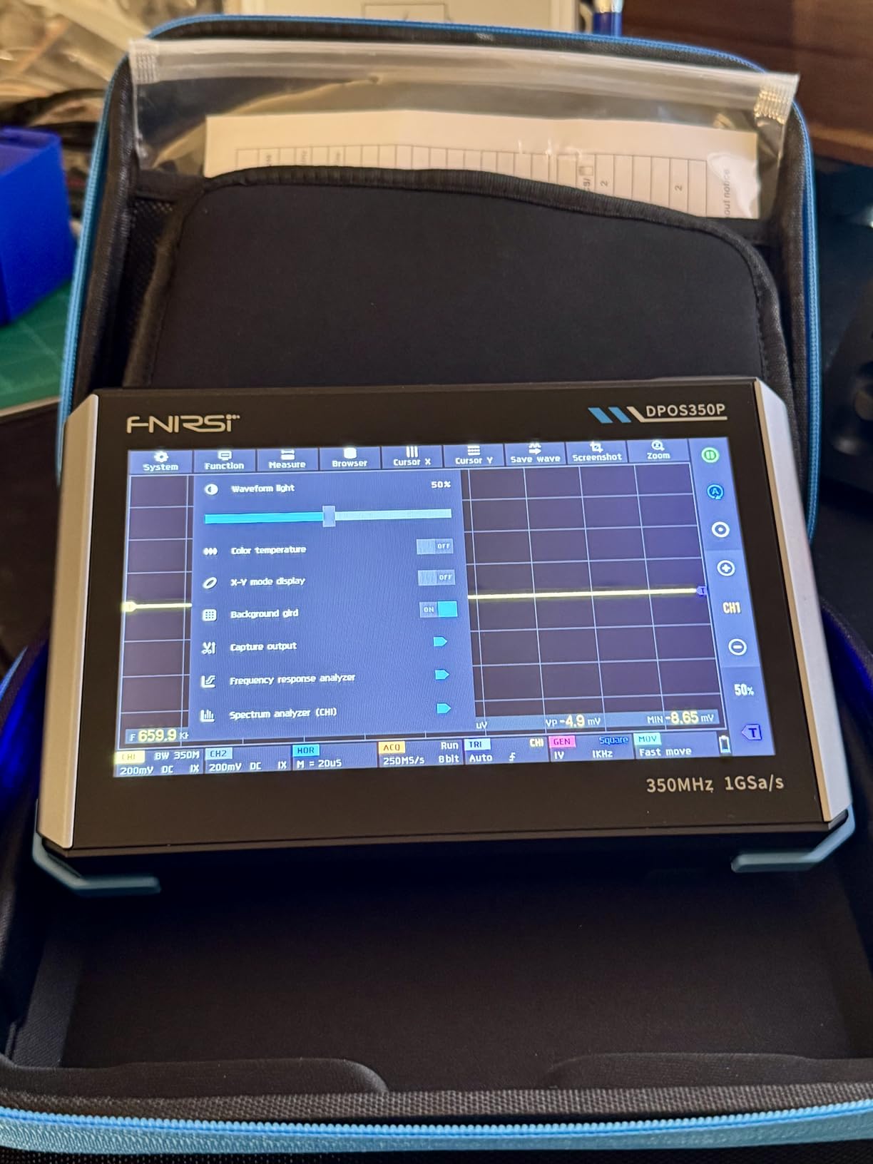 FNIRSI DPOS350P 4-in-1 Tablet Oscilloscope 350MHz with 7