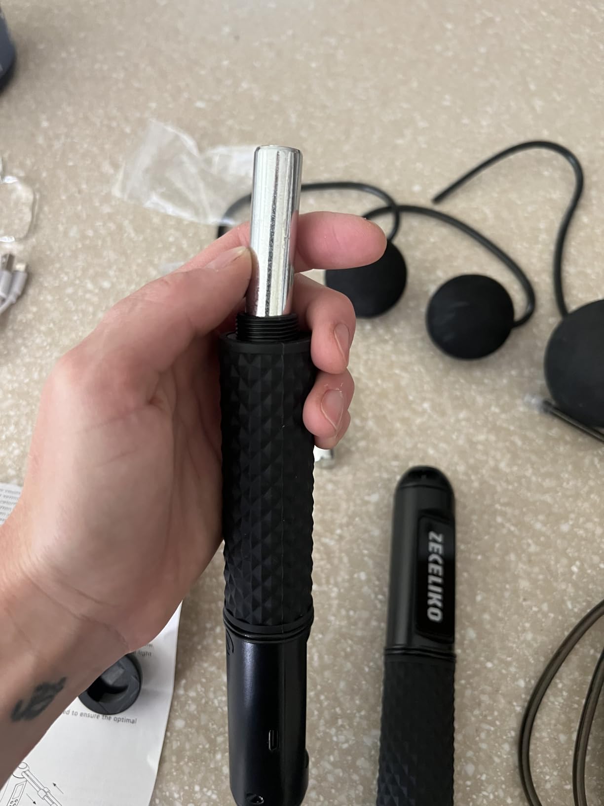 Smart Jump Rope with LED Display and Jump Counter, Weighted Cordless Design for Home Gym & HIIT, Adjustable Steel Wire for Fitness, Tracks Jumps, Calories & Time, for Men, Women & Kids customer photo 2