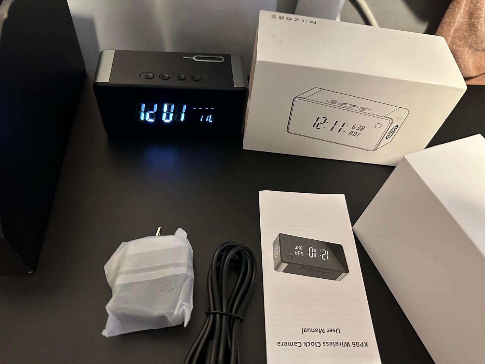 WiFi Hidden Camera Clock - Nanny Cam with 150° Wide-Angle Lens, Night Vision & Motion Detection, Wireless Indoor Hidden Camera for Home Security Monitoring customer photo 2