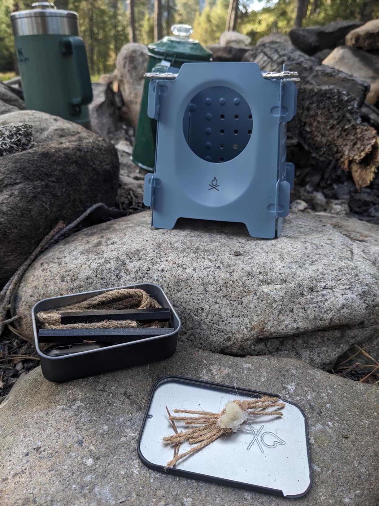 Überleben | Stöker Titanium Camping Stove - 7.7oz Ultralight Flatpack Wood Burning Stove for Backpacking, Hiking & Outdoor Cooking customer photo 1
