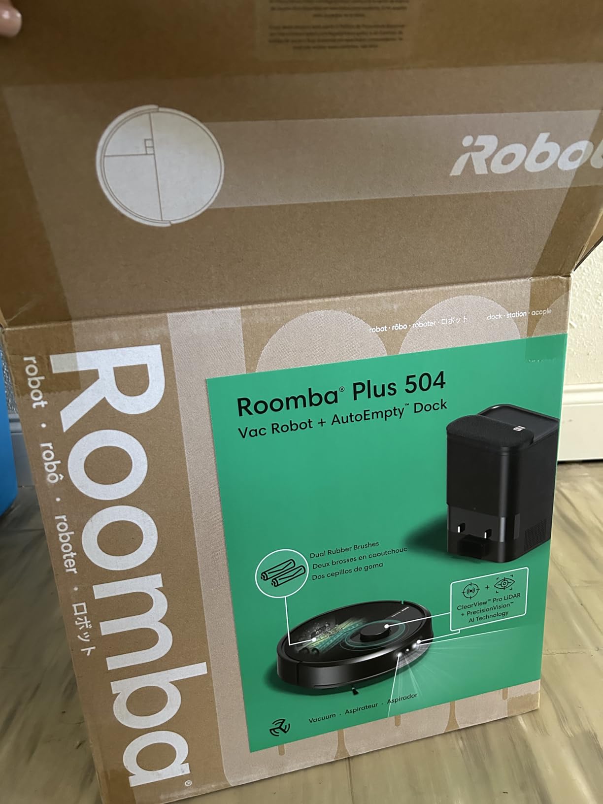 Roomba Plus 504 Vac Robot Vacuum with AutoEmpty Dock - Superior Power-Lifting Suction, Anti-Tangle Dual Rubber Brushes, Perfect for Pet Hair, Self-Empties for 75 Days, Avoids Obstacles, LiDAR customer photo 1