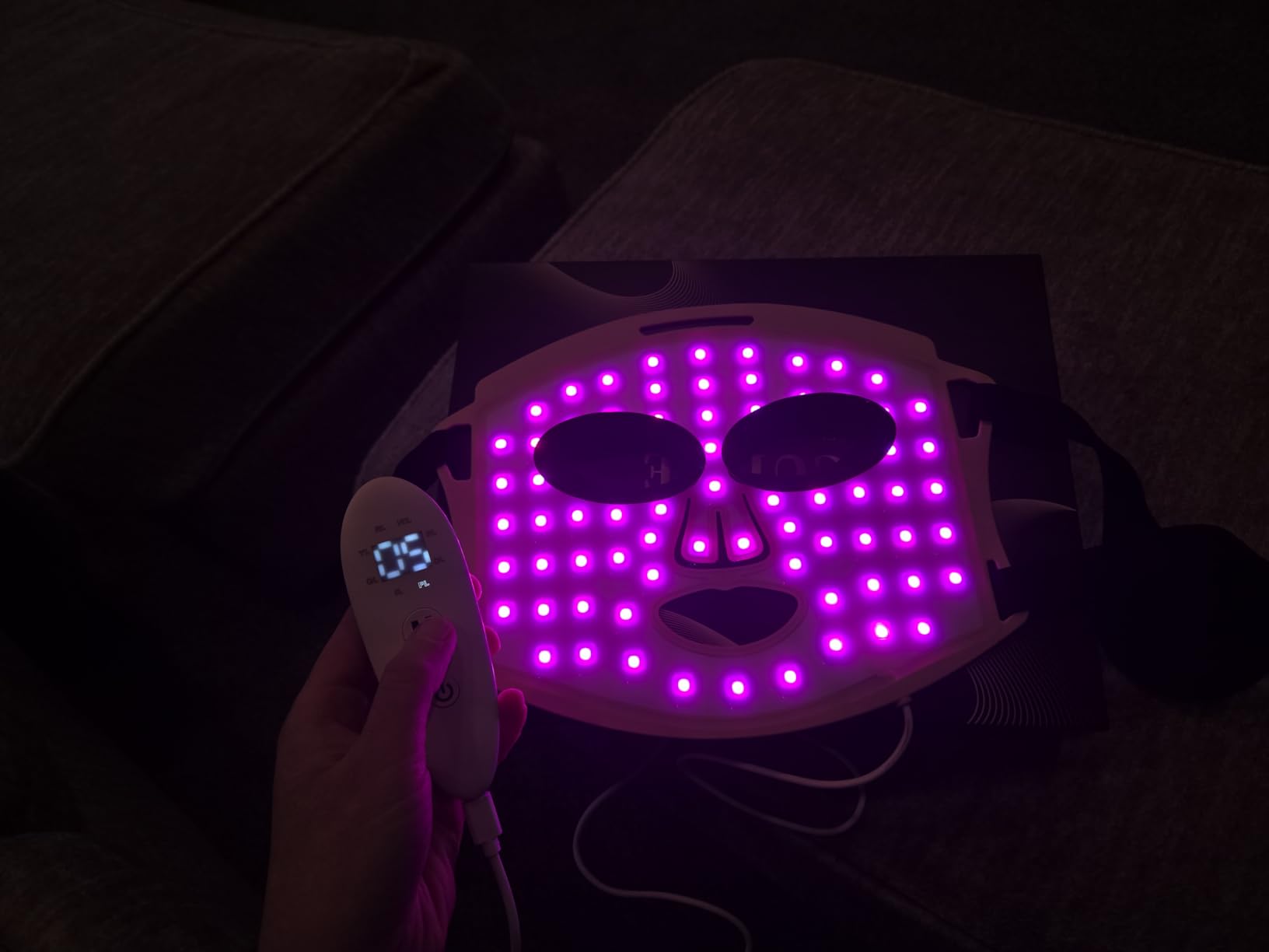 CUEME Red Light Therapy for Face, FDA-Cleared LED Light Therapy Mask for Wrinkles, Acne Treatment, and Skin Care customer photo 1