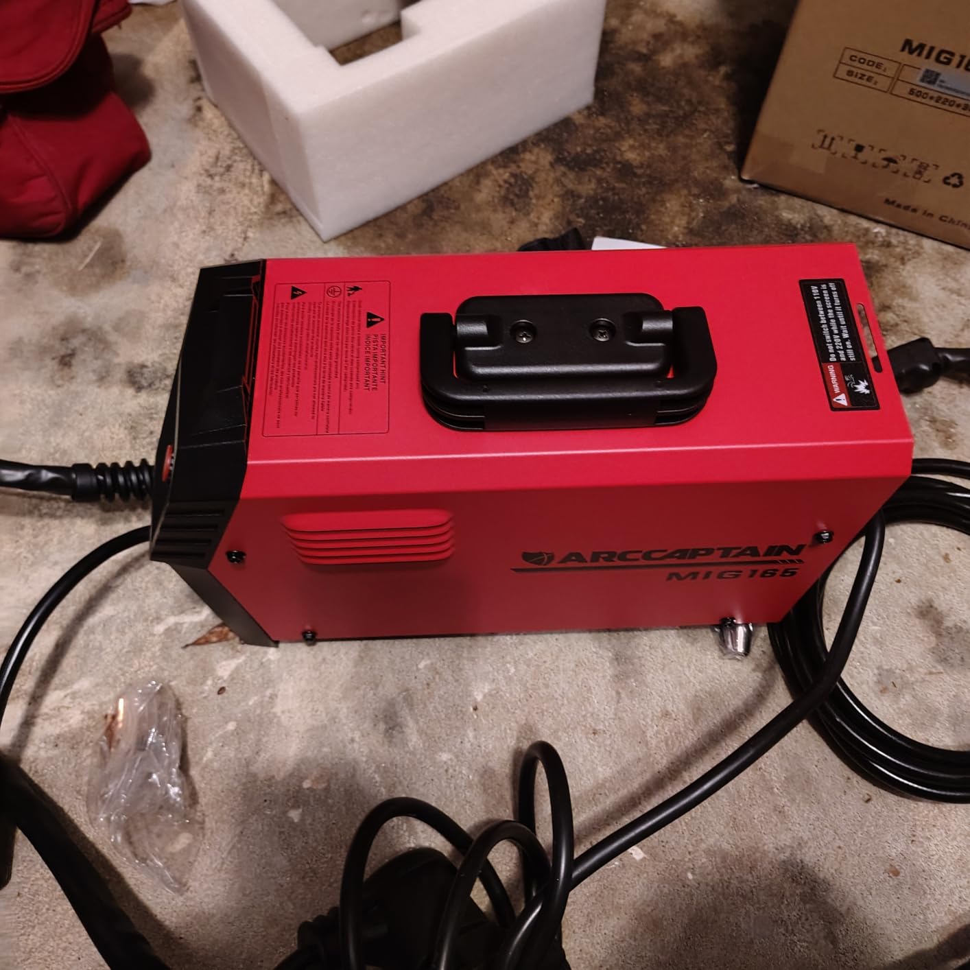 ARCCAPTAIN 165A MIG Welder 110V/220V, 2025 Newest [Large LED Display] 4 in 1 Gasless/Gas MIG/Lift TIG/Stick Welding Machine Multiprocess Welder Machine, IGBT Inverter Welder with Synergy, 2T/4T customer photo 2