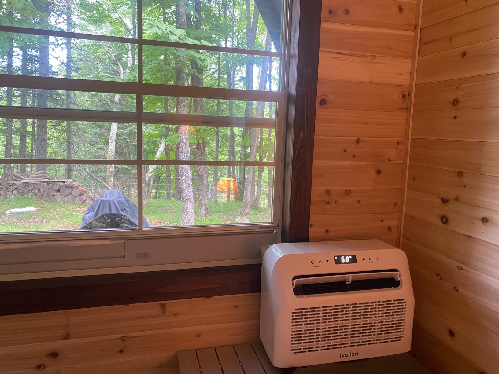 Ivation 6,500 BTU Camper Air Conditioner | Portable Over-the-Window Sill AC, Fan & Dehumidifier for RV, Caravan & Motorhome | Digital Display, Temperature Control, Timer, Sleep Mode, Whisper Quiet customer photo 1