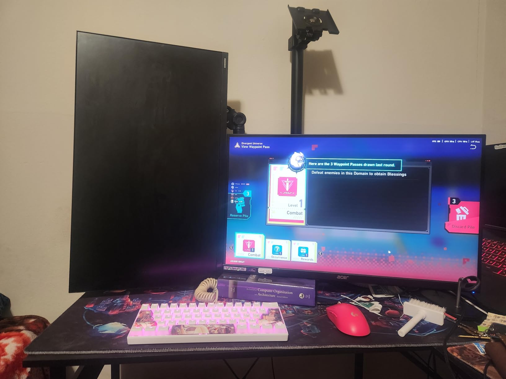 Triple Monitor Mount up to 49 inches, Fully Adjustable Heavy Duty 3 Monitor Arm with Gas Spring, Desk Mount for 3 Screens, C-Clamp & Grommet Base, Holds 44 lbs, Black customer photo 2