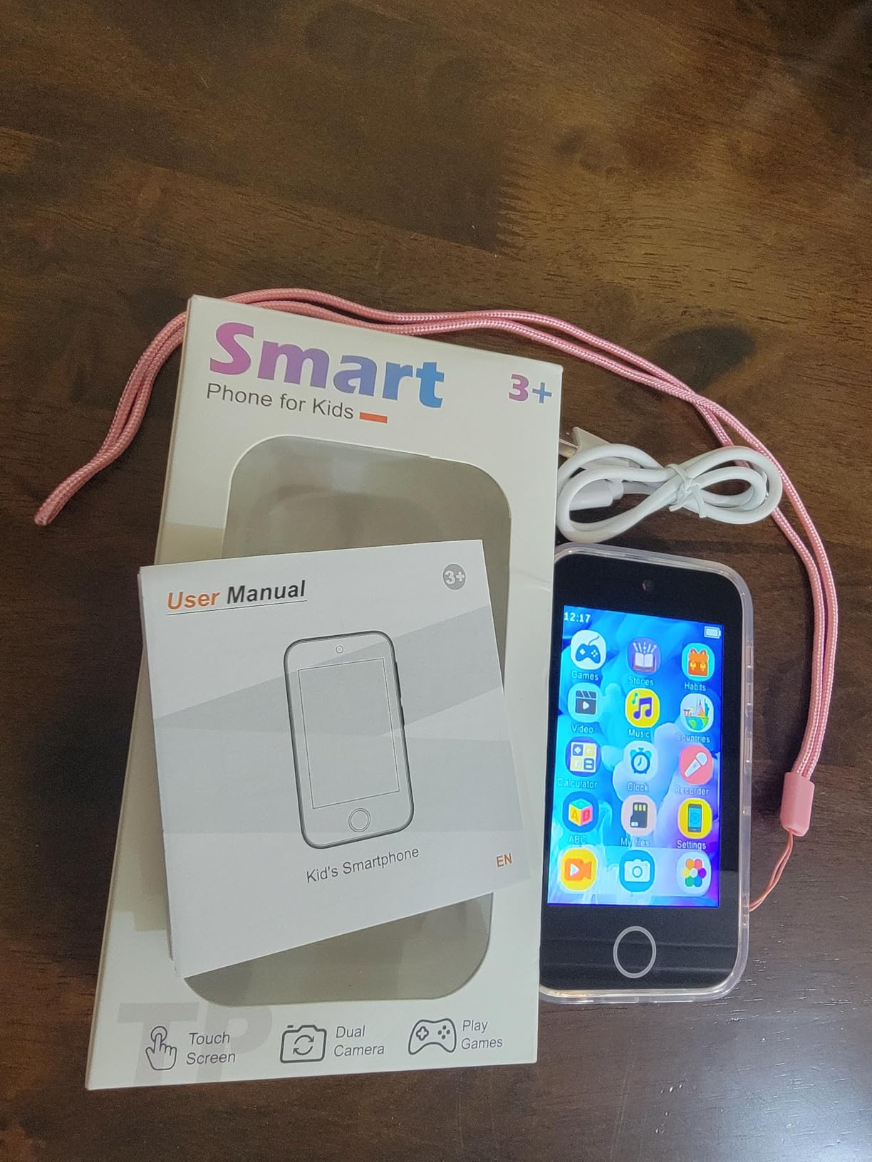 Kids Smart Phone for Girls, 3.5'' Touchscreen Kid Phones Toys for Girls 3 4 5 6 7 8 Years Old, Christmas Birthday Gift for Ages 3-8, Toddler Phone with Dual Camera, Music Player, Habit Tracker customer photo 2