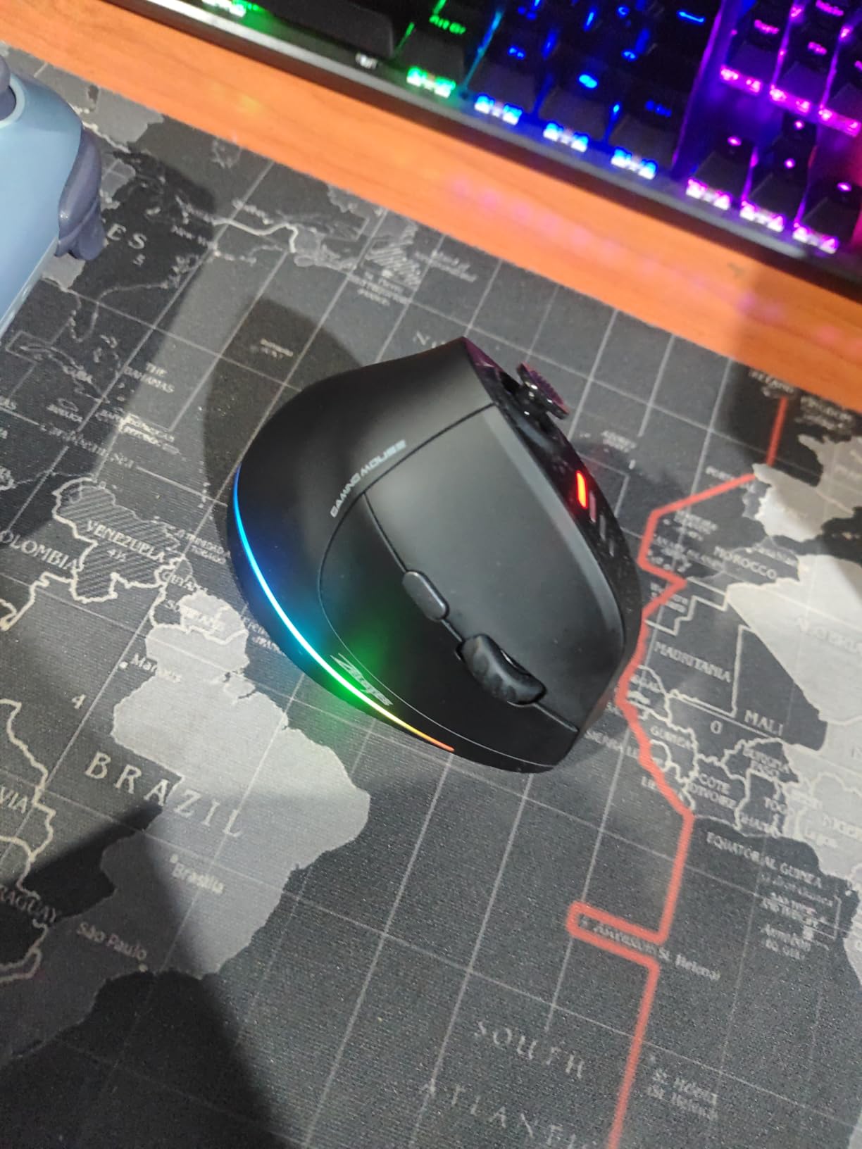 Gaming Mouse with 5 D Rocker, Wireless Vertical Mouse with [24000 DPI] [12 Programmable Buttons], Computer Mouse for Gamer/PC/E-Sports/Laptop (Black) customer photo 1