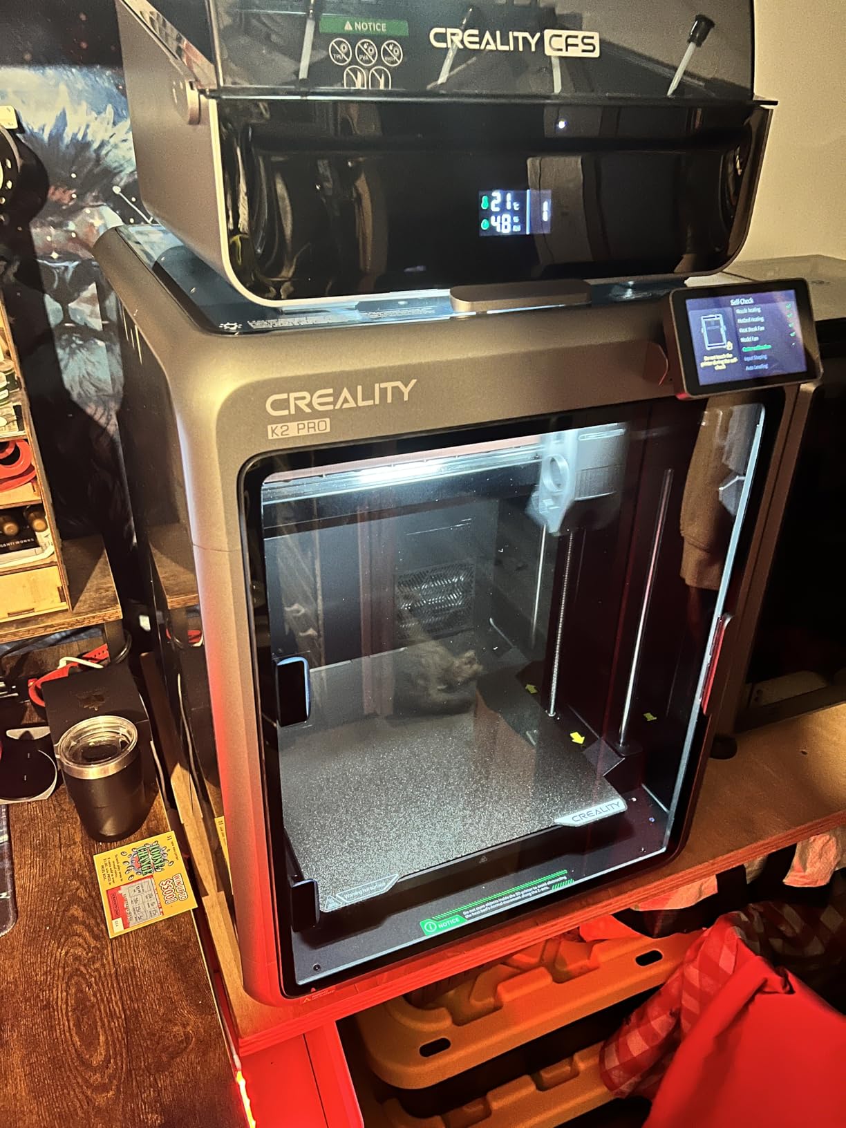 Creality K2 Pro Combo 3D Printer, Multicolor Color Printing with CFS, 600mm/s High-Speed Print Speed, Auto Leveling, Active Chamber Heating, Direct Drive Extruder, Large Build Volume 300x300x300mm customer photo 2