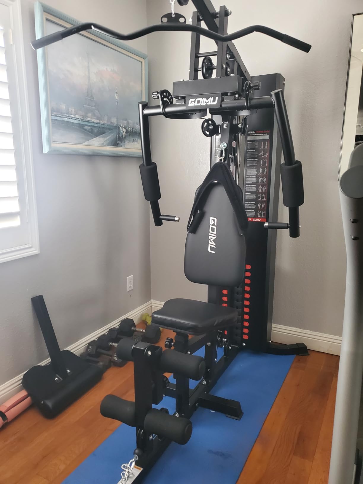 Home Gym, M1 Workout Station with 140LBS Weight Stack, Multifunctional Home Gym Equipment with Pulley System for Full Body Strength Training customer photo 2