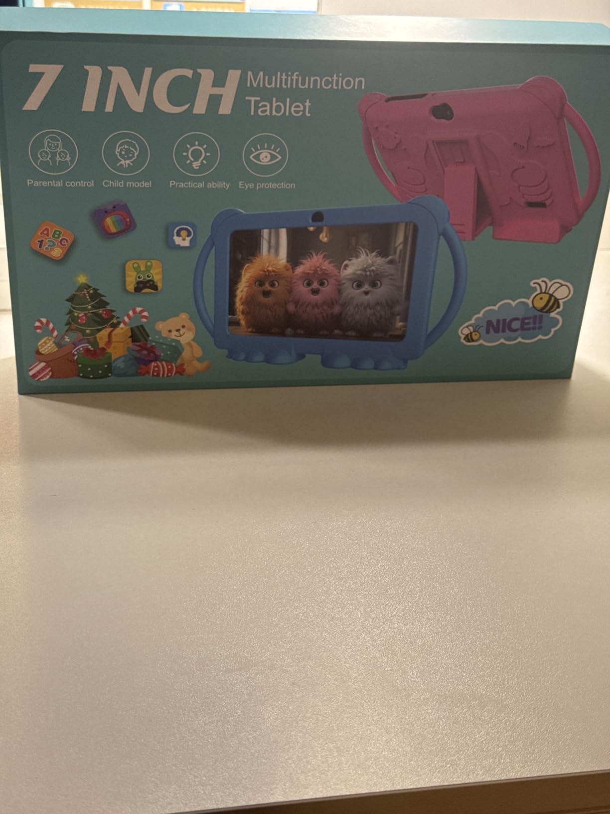 Kids Tablet 7 inch Android 12, 4GB RAM 32GB ROM, 512GB Expandsion, with Parental Control, WiFi, Bluetooth, Dual Camera with Silicone Case customer photo 2