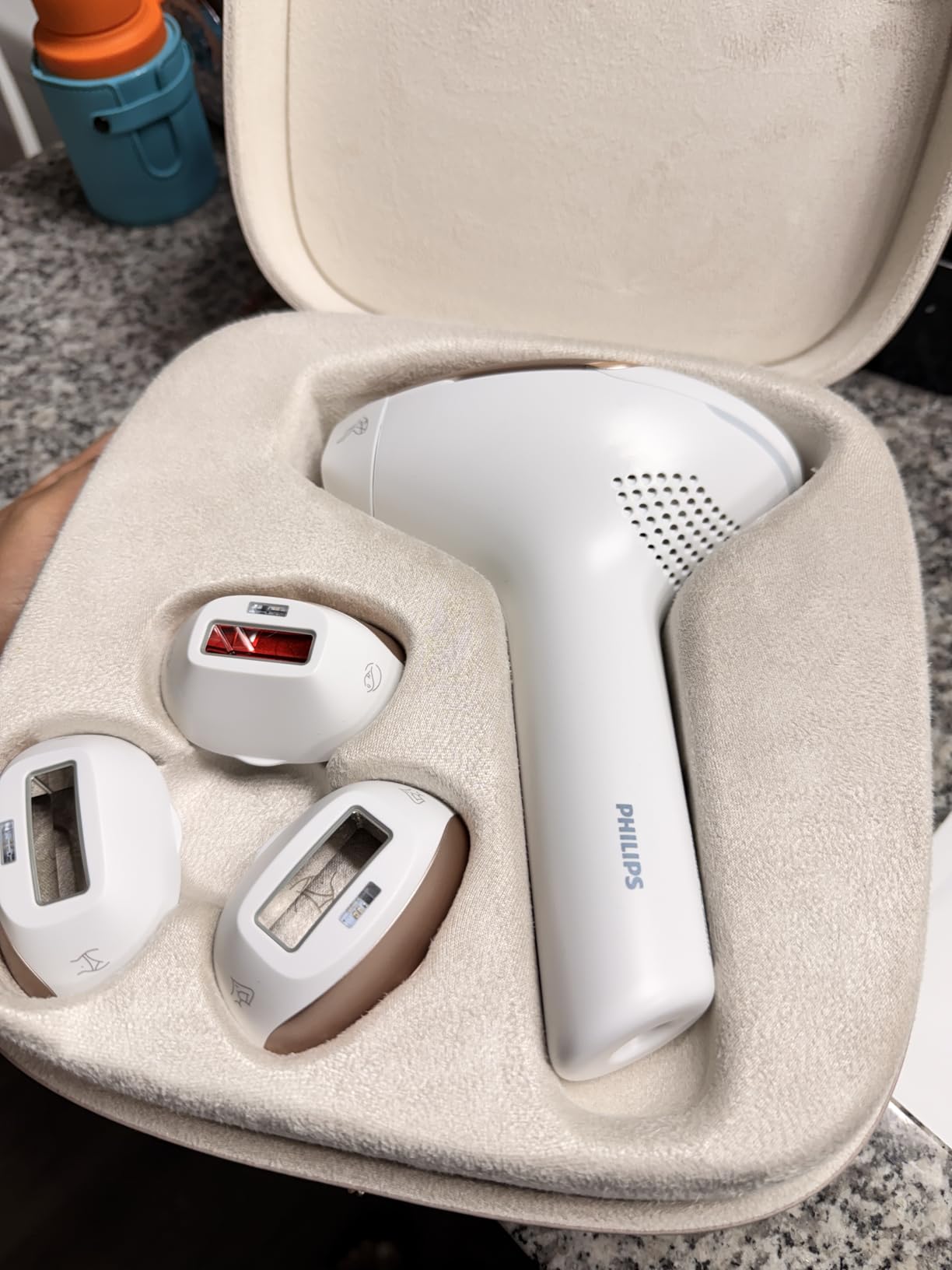 Philips Lumea 9000 Series IPL Hair Removal Device, Visible Permanent Laser Hair Reduction Done at Home, for Women & Men, SenseIQ Technology, 4 Attachments for Body, Face, Bikini & Underarms, BRI984/03 customer photo 1
