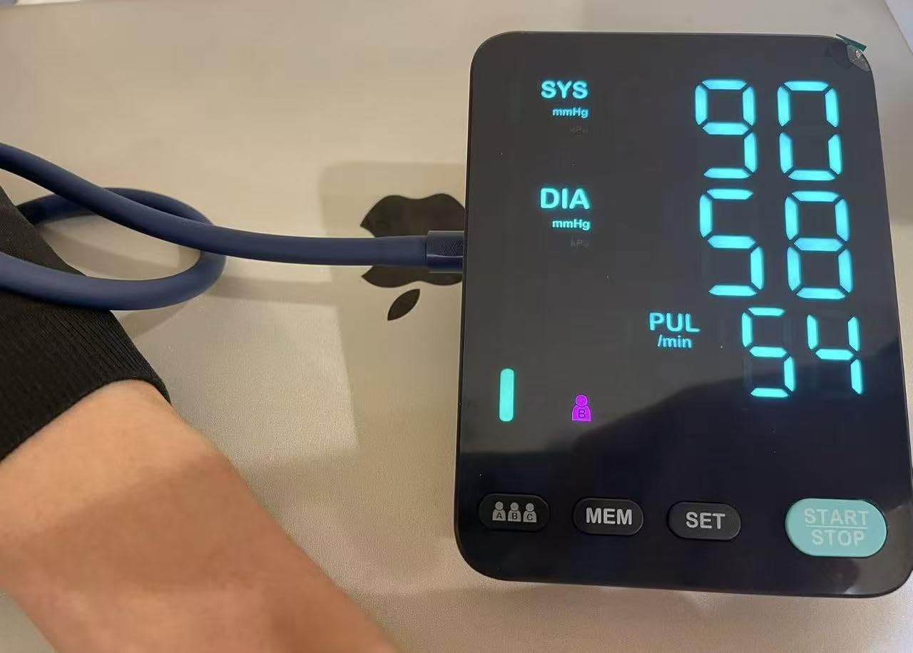 Blood Pressure Monitor, Automatic Upper Arm Blood Pressure Monitors for Home Use, 2 Blood Pressure Machine Cuff(9-17in & 13-21in) with Large LED Backlit Display, 3x199 Reading Memory Users White customer photo 1