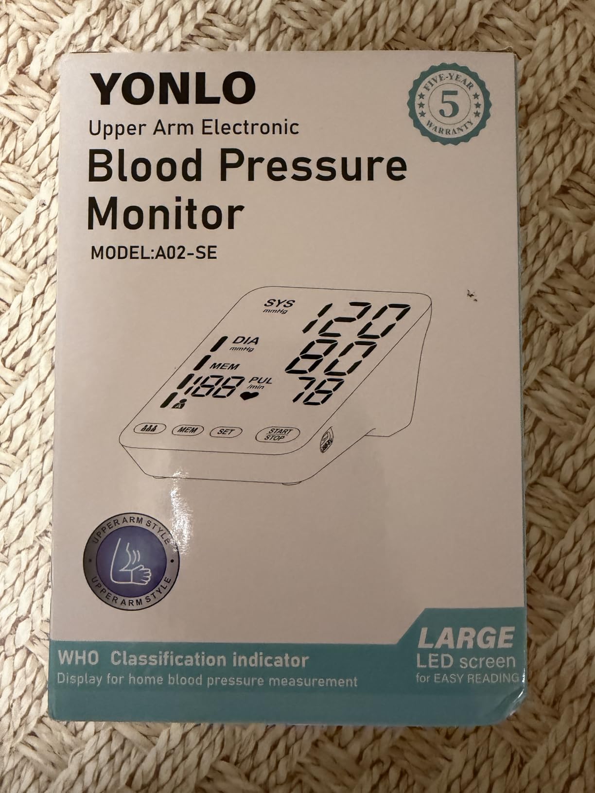 Blood Pressure Monitor, Automatic Upper Arm Blood Pressure Monitors for Home Use, 2 Blood Pressure Machine Cuff(9-17in & 13-21in) with Large LED Backlit Display, 3x199 Reading Memory Users White customer photo 2