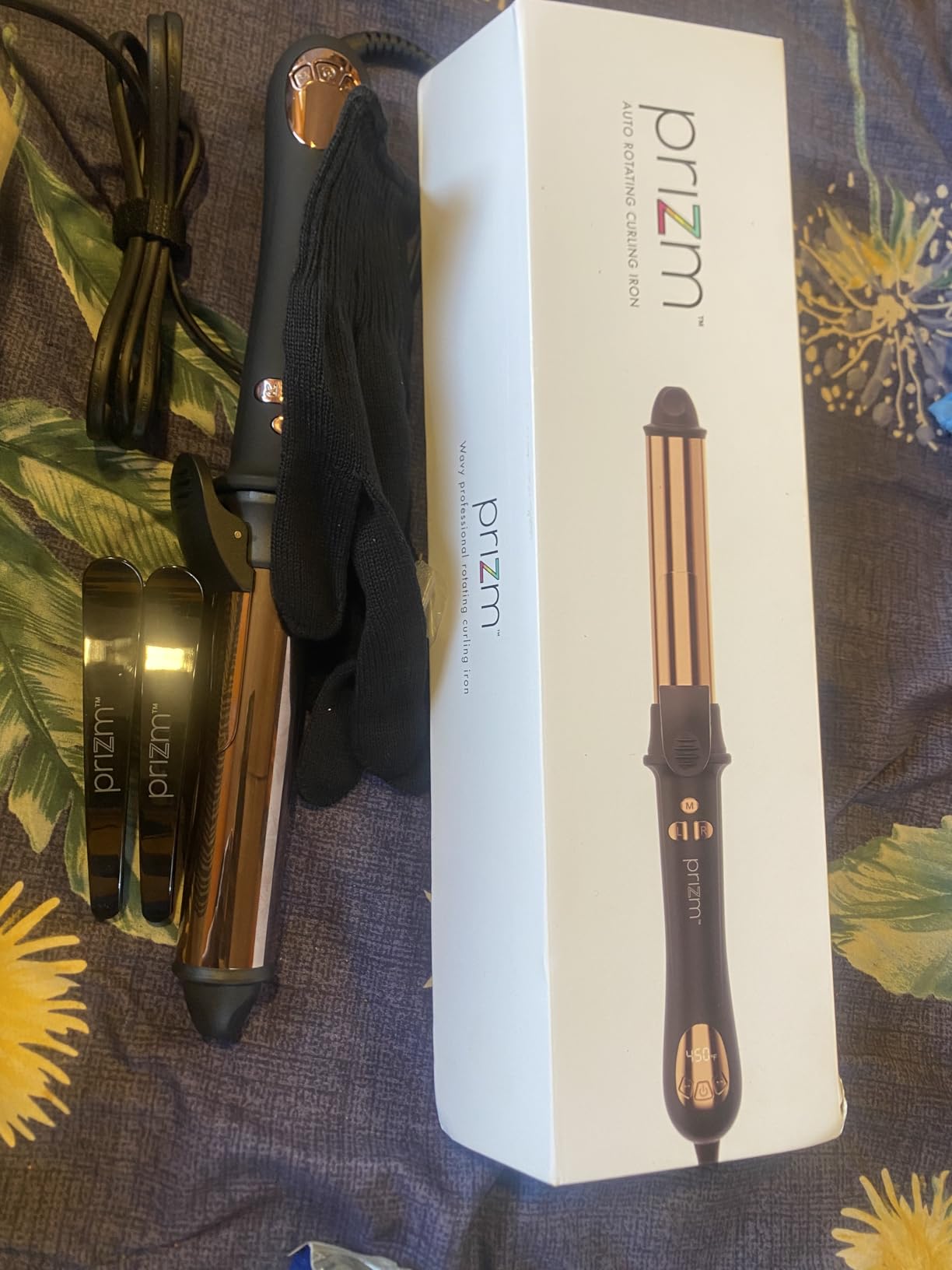 Prizm 1.25inch/32mm Automatic Curling Iron for Big Curler, Rotating Curling Wand Up to 450°F, LCD Display, Auto-Shut Off & Dual Voltage, Negative Ion customer photo 1