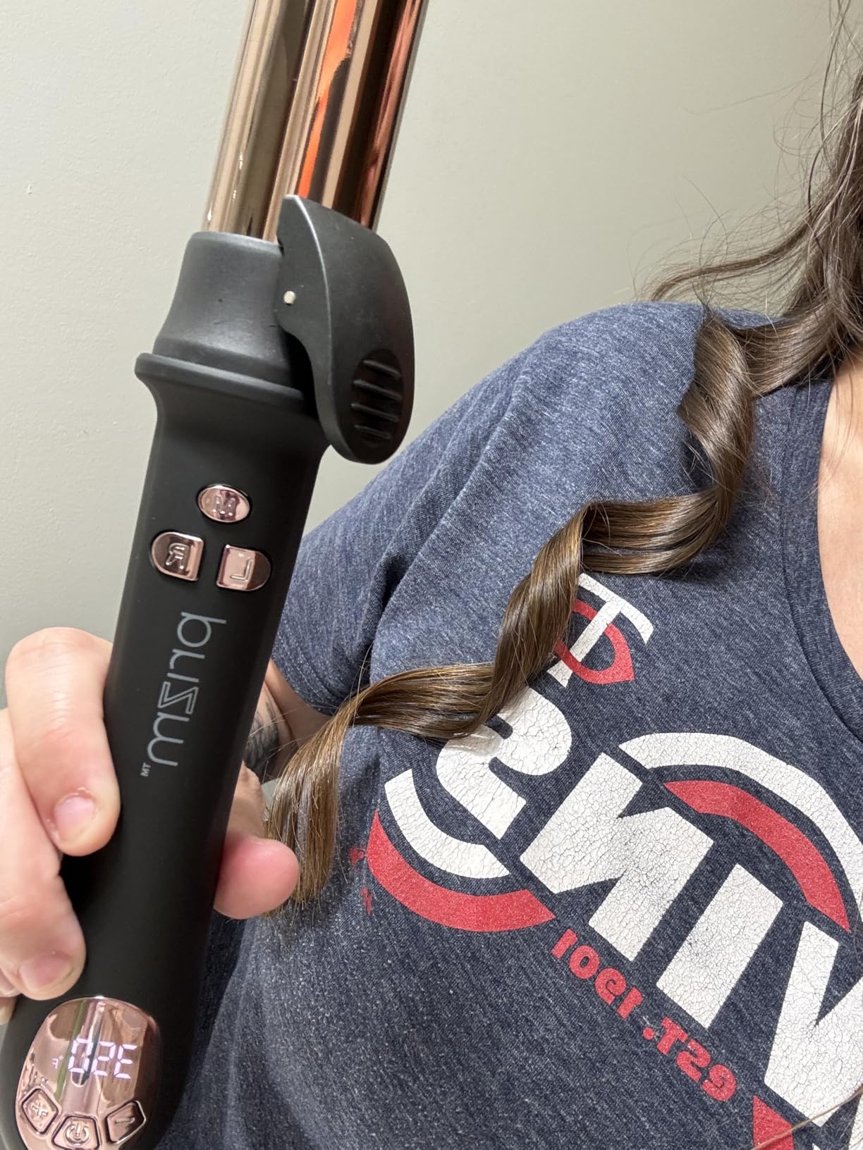 Prizm 1.25inch/32mm Automatic Curling Iron for Big Curler, Rotating Curling Wand Up to 450°F, LCD Display, Auto-Shut Off & Dual Voltage, Negative Ion customer photo 2