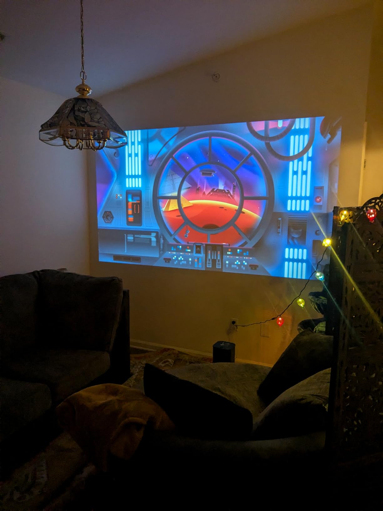 [Officially-Licensed APP & DoIby Audio] Smart Mini Projector with WiFi and Bluetooth, VOPLLS Portable Outdoor Projector 4K Support with TOF Real-Time Focus, Native 1080P Home Movie Projector customer photo 1