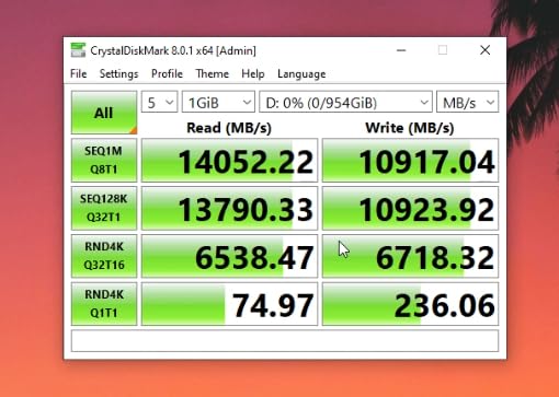 SIX NVME M.2 SSD 1TB - PCIe gen 5.0x4 X15000 M.2 2280, Seq. Speed Up to 14,300MB/s, AI Computering Gaming by Internal Solid State Hard Drive with Heatsink customer photo 2