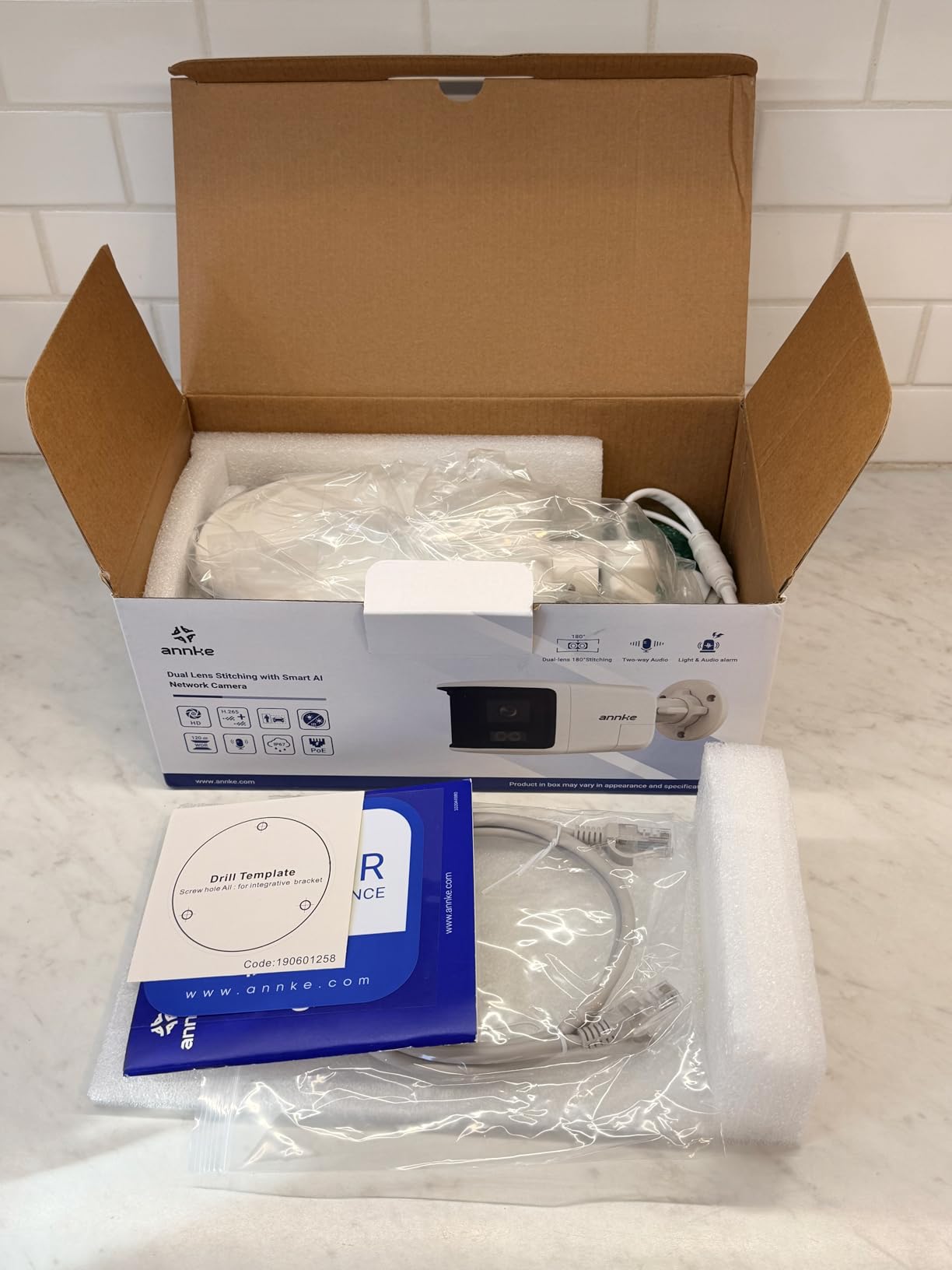 ANNKE FCD800 4K 8MP Dual Lens PoE Security Camera, 180°Panoramic View, Smart Dual Light Color Night Vision, Two-Way Audio, Light&Sound Alarm, AI Human/Vehicle Motion Detection, IP67 Weatherproof customer photo 1