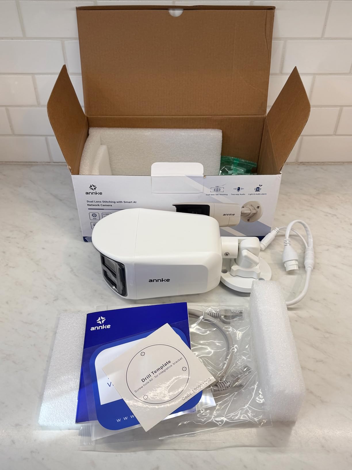 ANNKE FCD800 4K 8MP Dual Lens PoE Security Camera, 180°Panoramic View, Smart Dual Light Color Night Vision, Two-Way Audio, Light&Sound Alarm, AI Human/Vehicle Motion Detection, IP67 Weatherproof customer photo 2