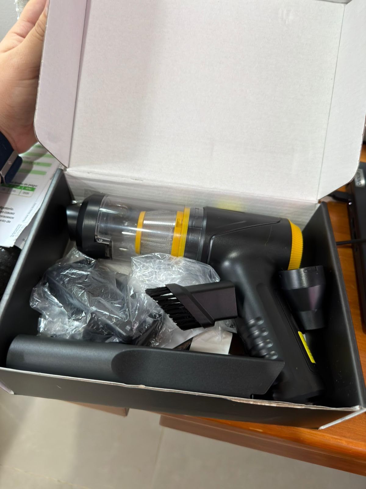 Handheld Vacuum Cleaner 21000Pa Suction with Brushless Motor, 4-in-1 Portable Mini Car Vacuum with 2 Suction Modes, Cordless Vacuum with LED Light, Type-C Charge for Car, Office Desk, Keyboards customer photo 1