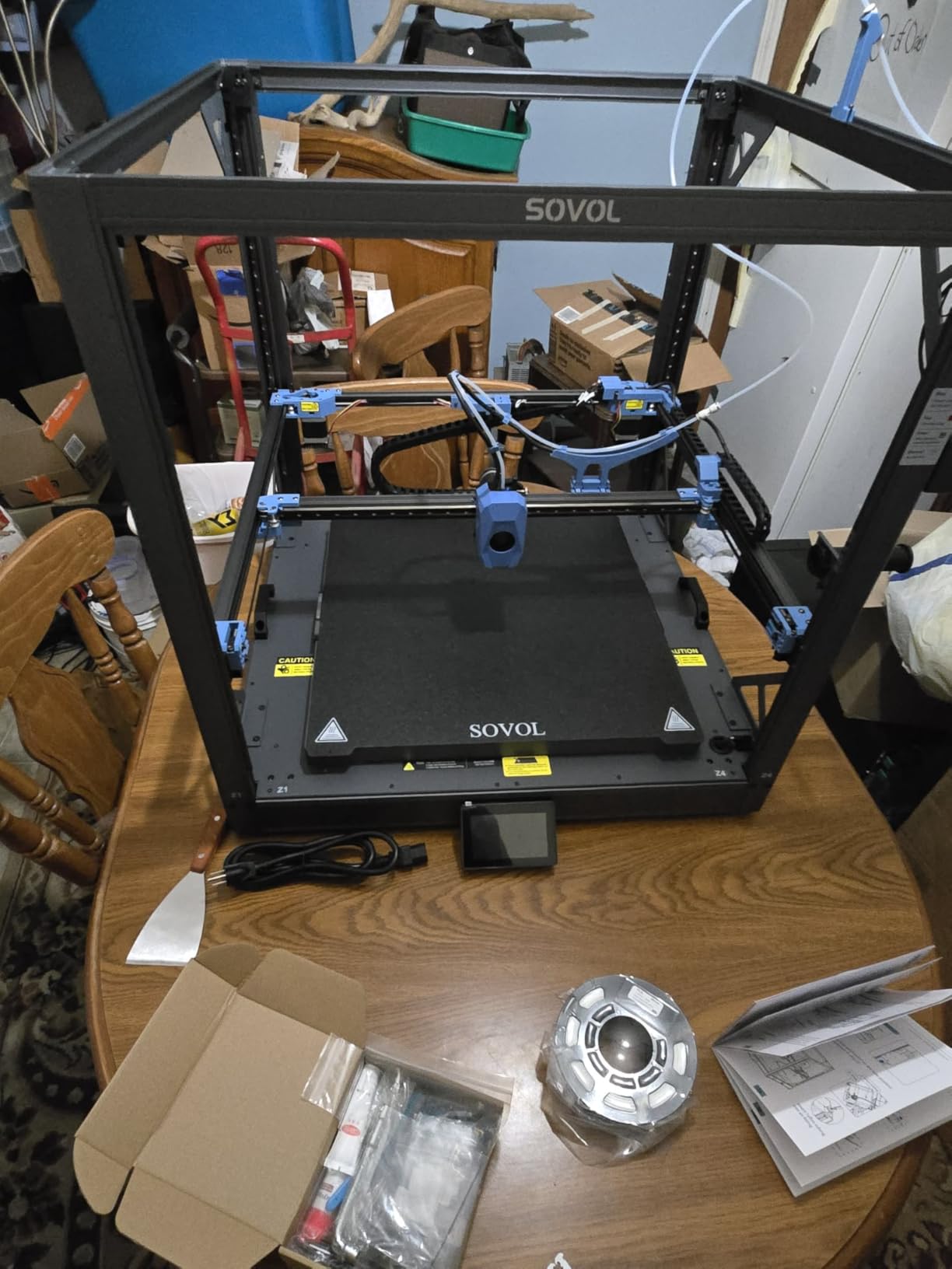 SV08 MAX CoreXY 3D Printer, Voron 2.4 Open Source 700mm/s High Speed 3D Printers, with Eddy Current Sensor Leveling, XYZ Full Linear Rails and Camera, Larger Build Volume 19.7x19.7x19.7in customer photo 1