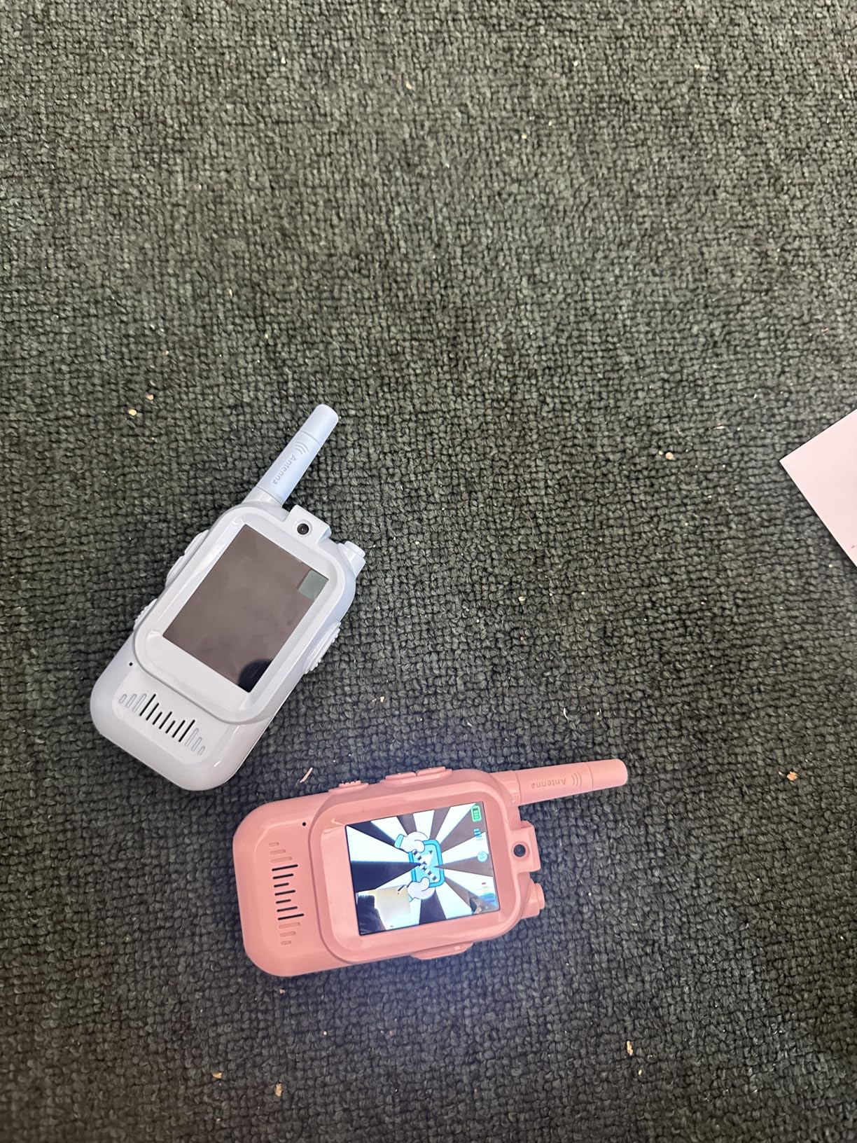 Walkie Talkies for Kids Pack of 2, Rechargeable Long Range Two Way Radios Toys for Boys Girls Age 3-5, Outdoor Adventure Camping Hiking, Birthday with Pink Blue Design customer photo 2